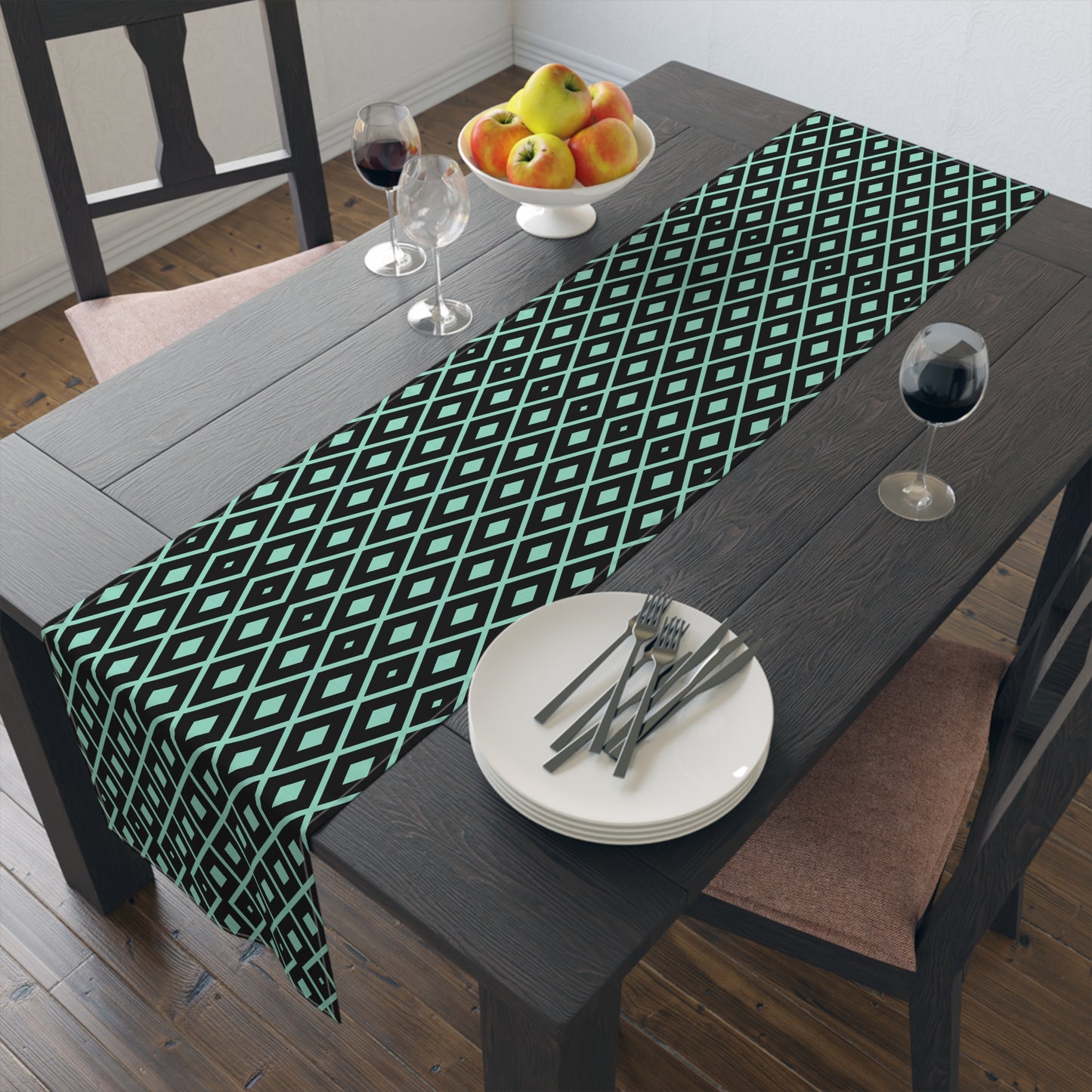 Geometric Cotton Table Runner
