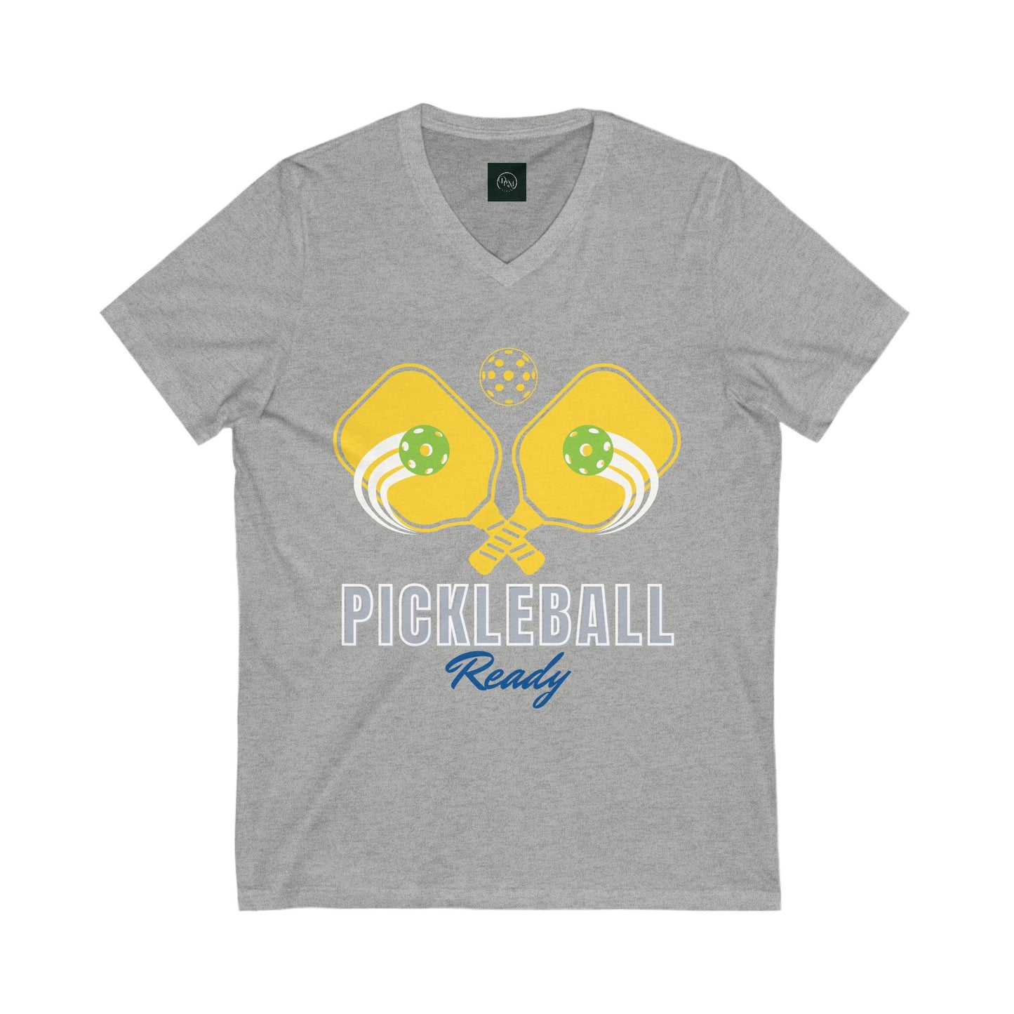 Pickleball Ready Unisex V-Neck Tee - Sporty Comfort for Pickleball Lovers - DiRoMi