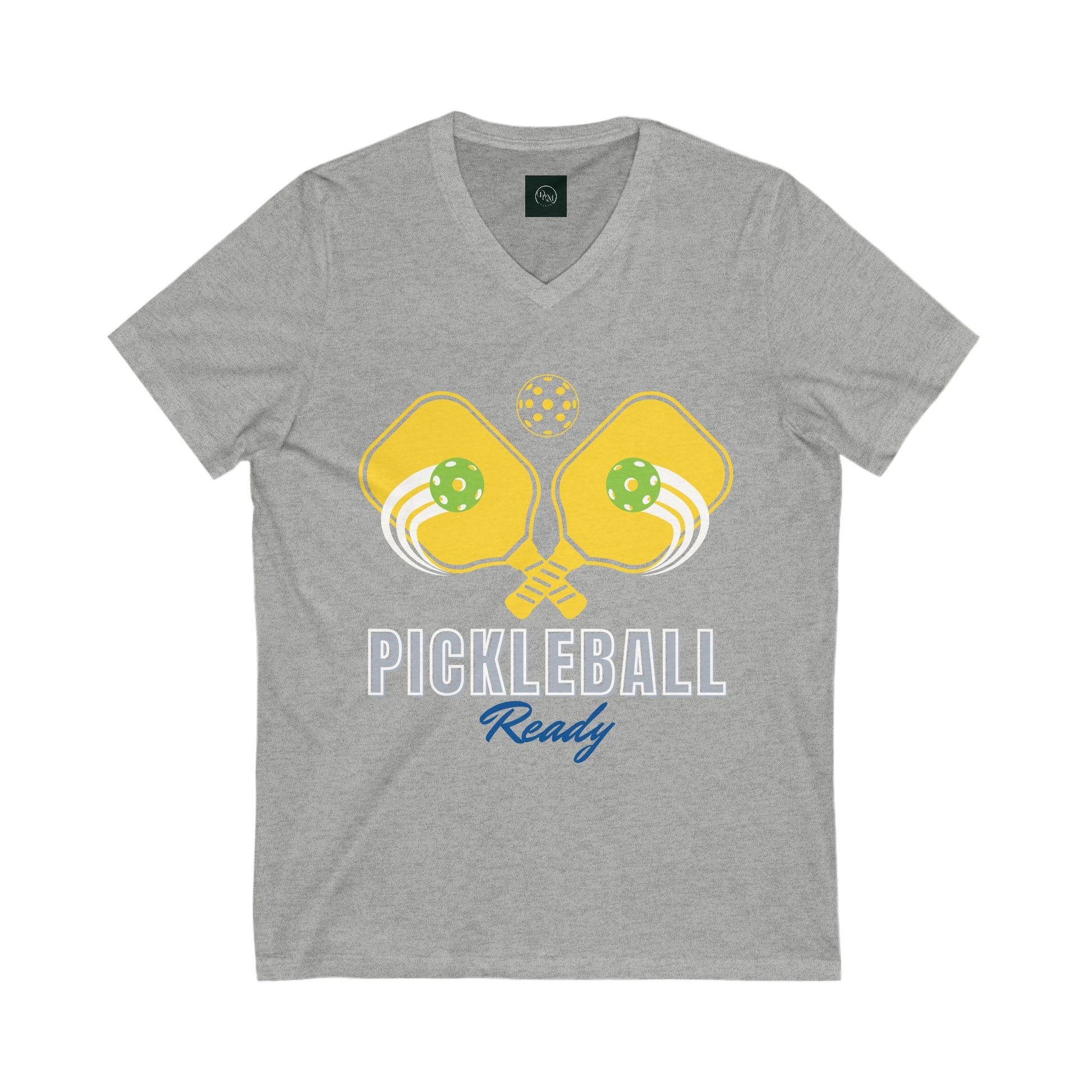 Pickleball Ready Unisex V-Neck Tee - Sporty Comfort for Pickleball Lovers - DiRoMi
