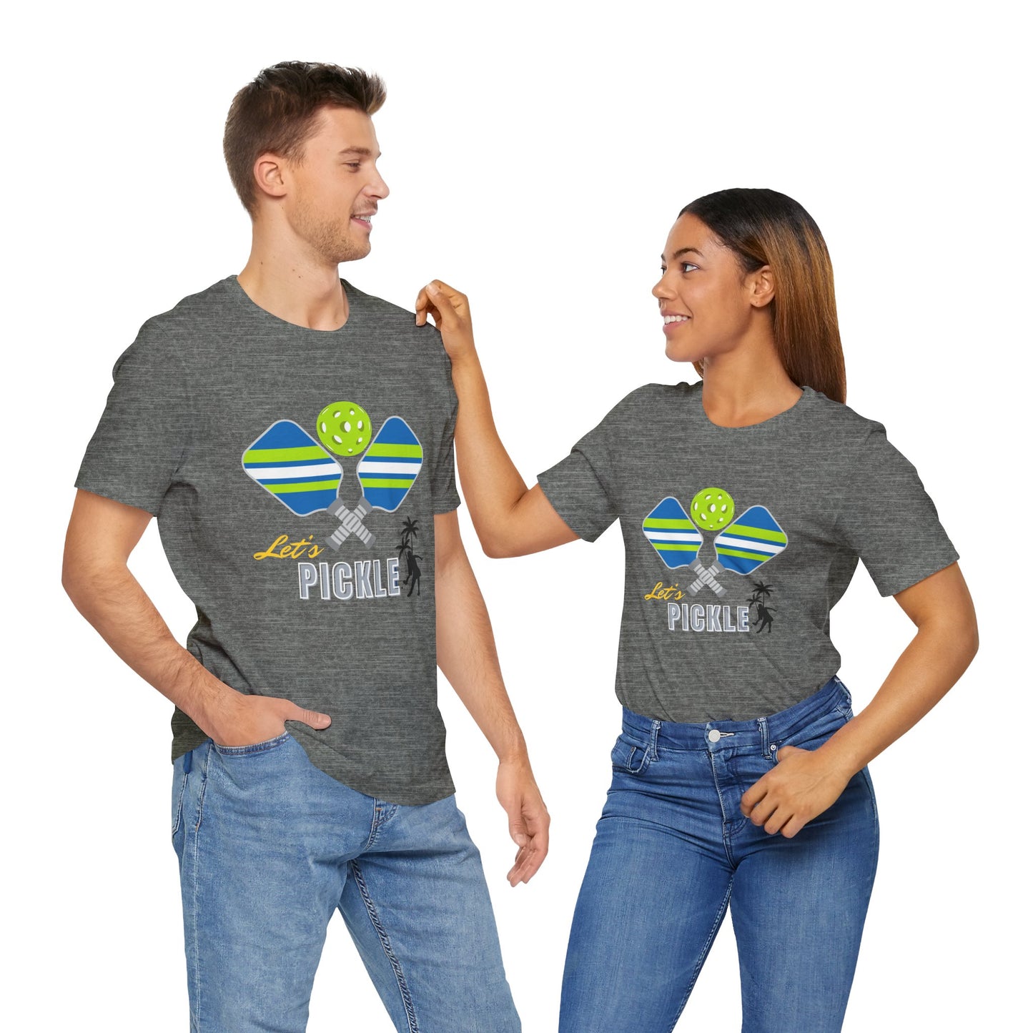 Let's Pickle! Unisex Short Sleeve Tee - Fun Pickleball T-Shirt for Sport Lovers - DiRoMi