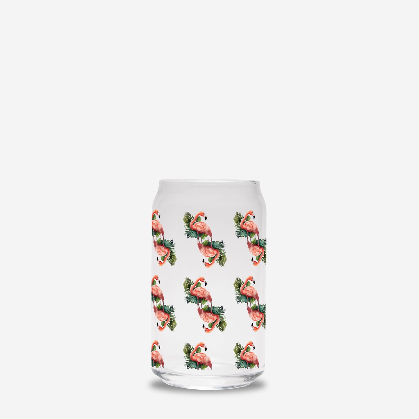 Flamingo Glass Tumbler 16oz