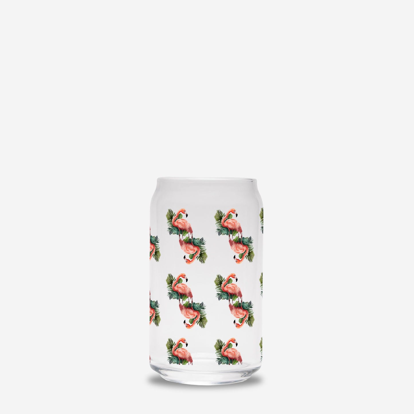 Flamingo Glass Tumbler 16oz