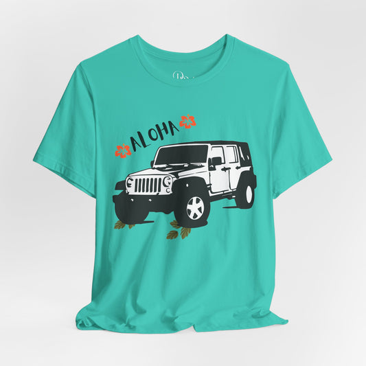 Aloha Jeep Unisex Short Sleeve Tee - Perfect for Adventure Lovers - DiRoMi