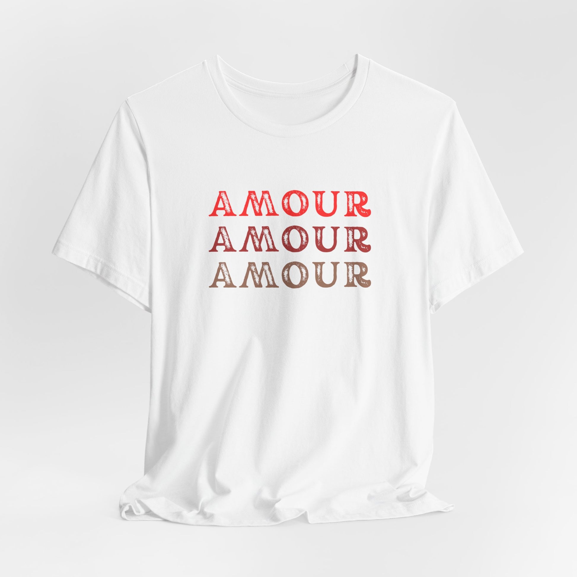 Amour Graphic Tee - Unisex Short Sleeve T-Shirt for Love Enthusiasts - DiRoMi