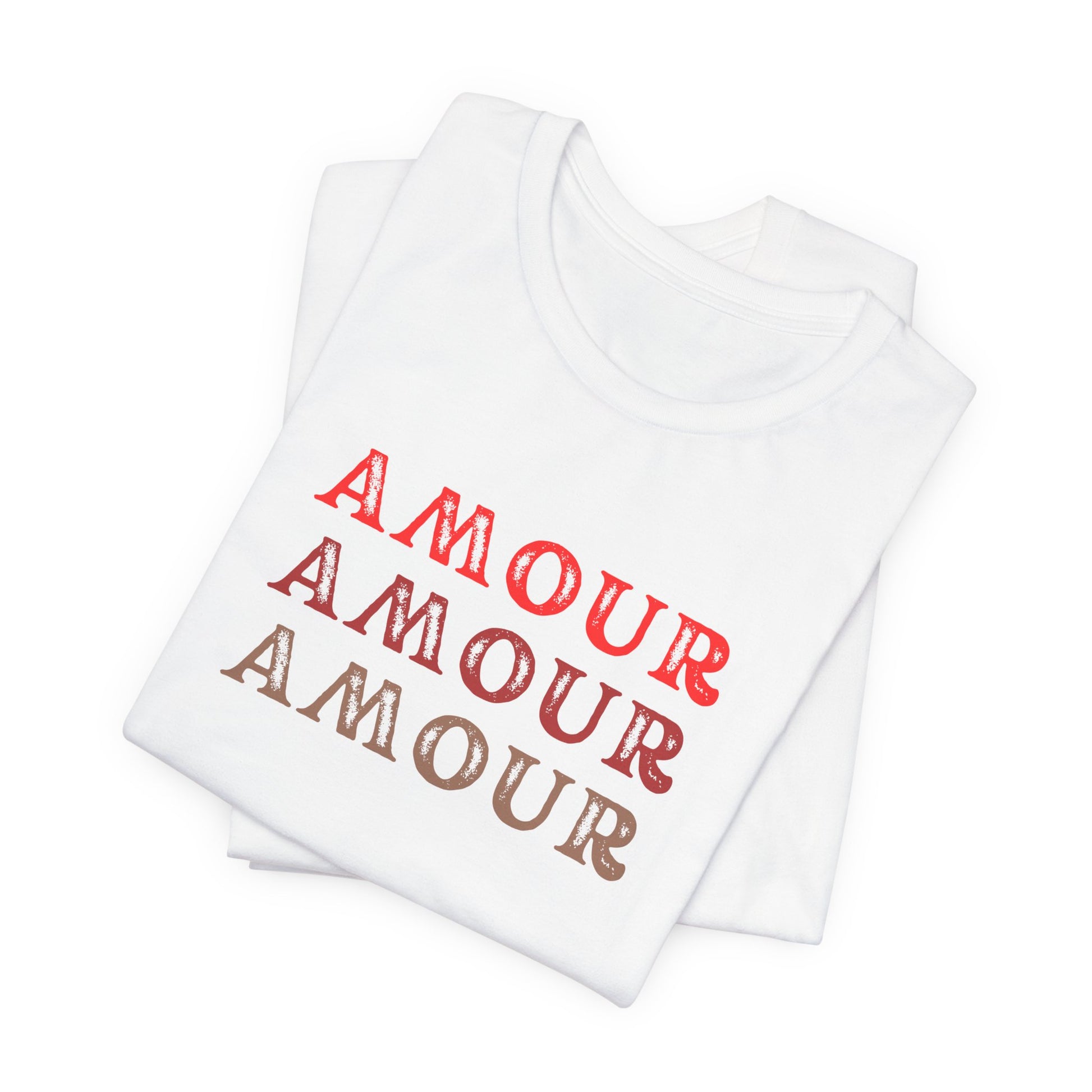 Amour Graphic Tee - Unisex Short Sleeve T-Shirt for Love Enthusiasts - DiRoMi