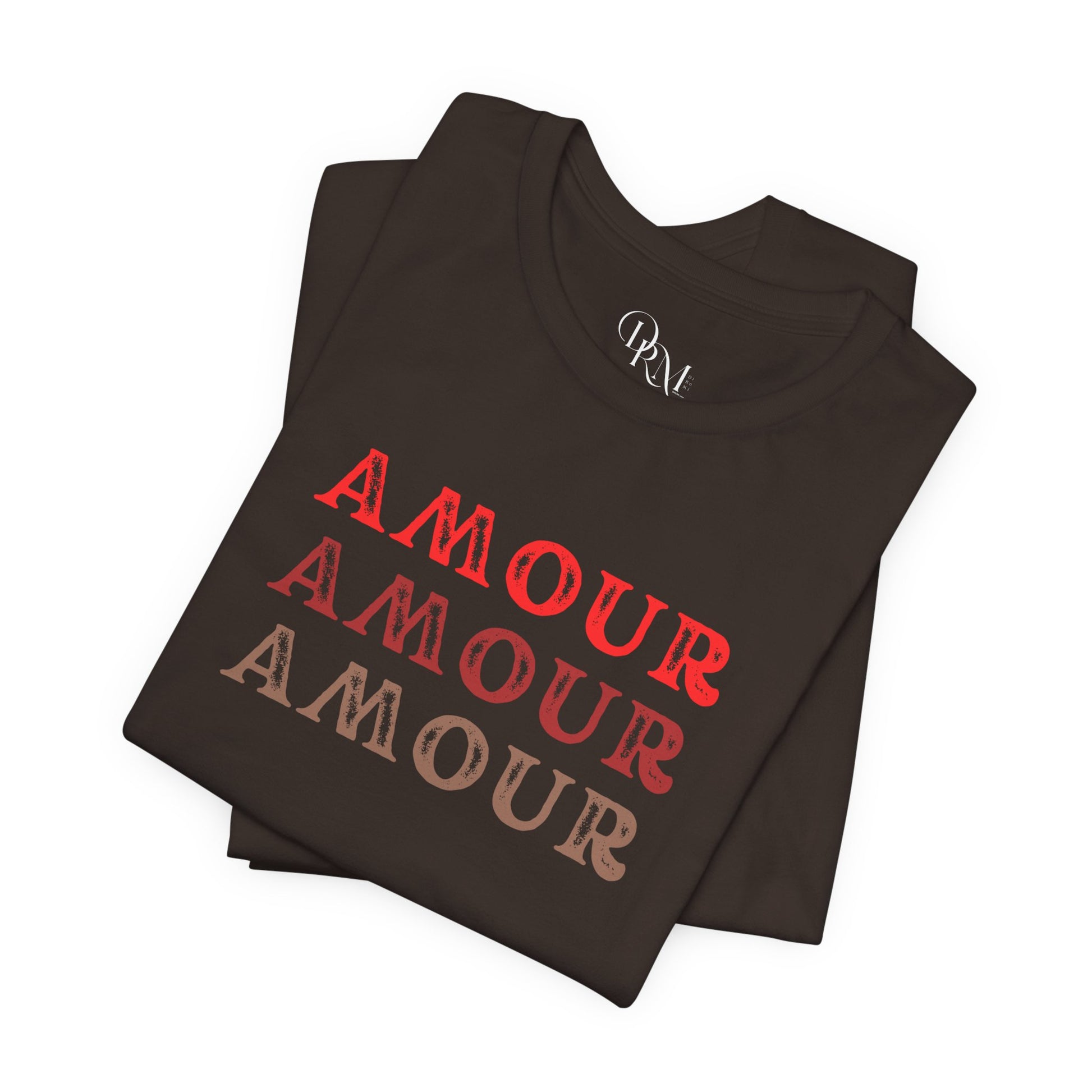 Amour Graphic Tee - Unisex Short Sleeve T-Shirt for Love Enthusiasts - DiRoMi