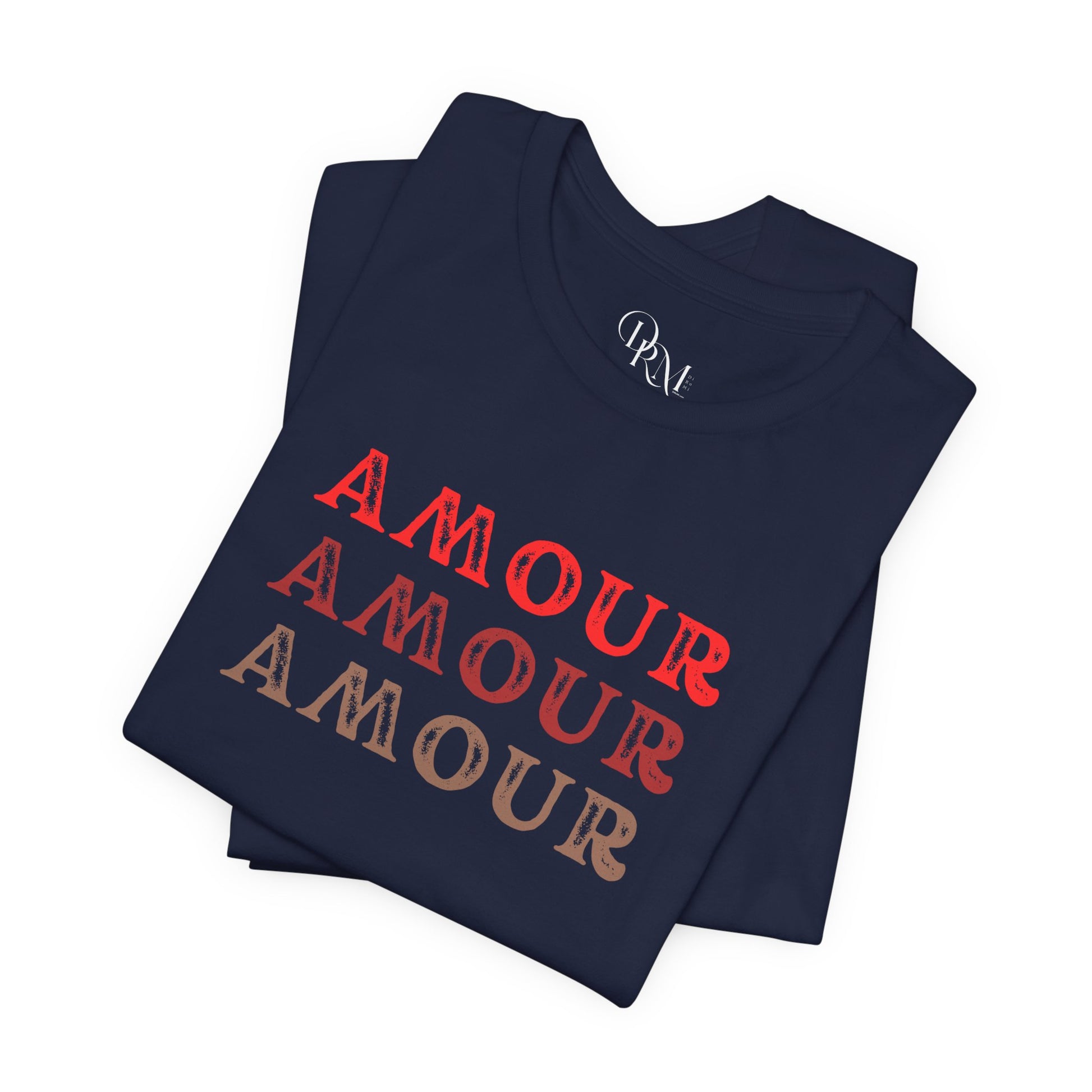 Amour Graphic Tee - Unisex Short Sleeve T-Shirt for Love Enthusiasts - DiRoMi