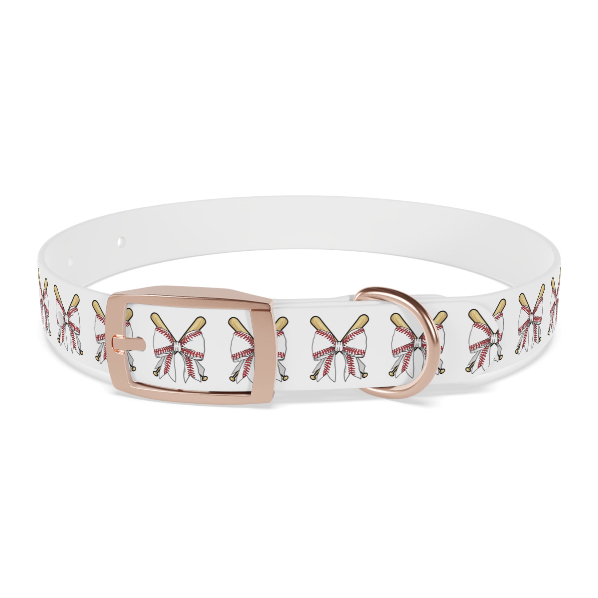 Baseball Bat Dog Collar with Bows - Perfect for Pet Lovers and Sports Fans - DiRoMi