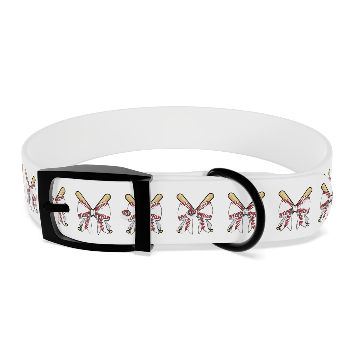 Baseball Bat Dog Collar with Bows - Perfect for Pet Lovers and Sports Fans - DiRoMi