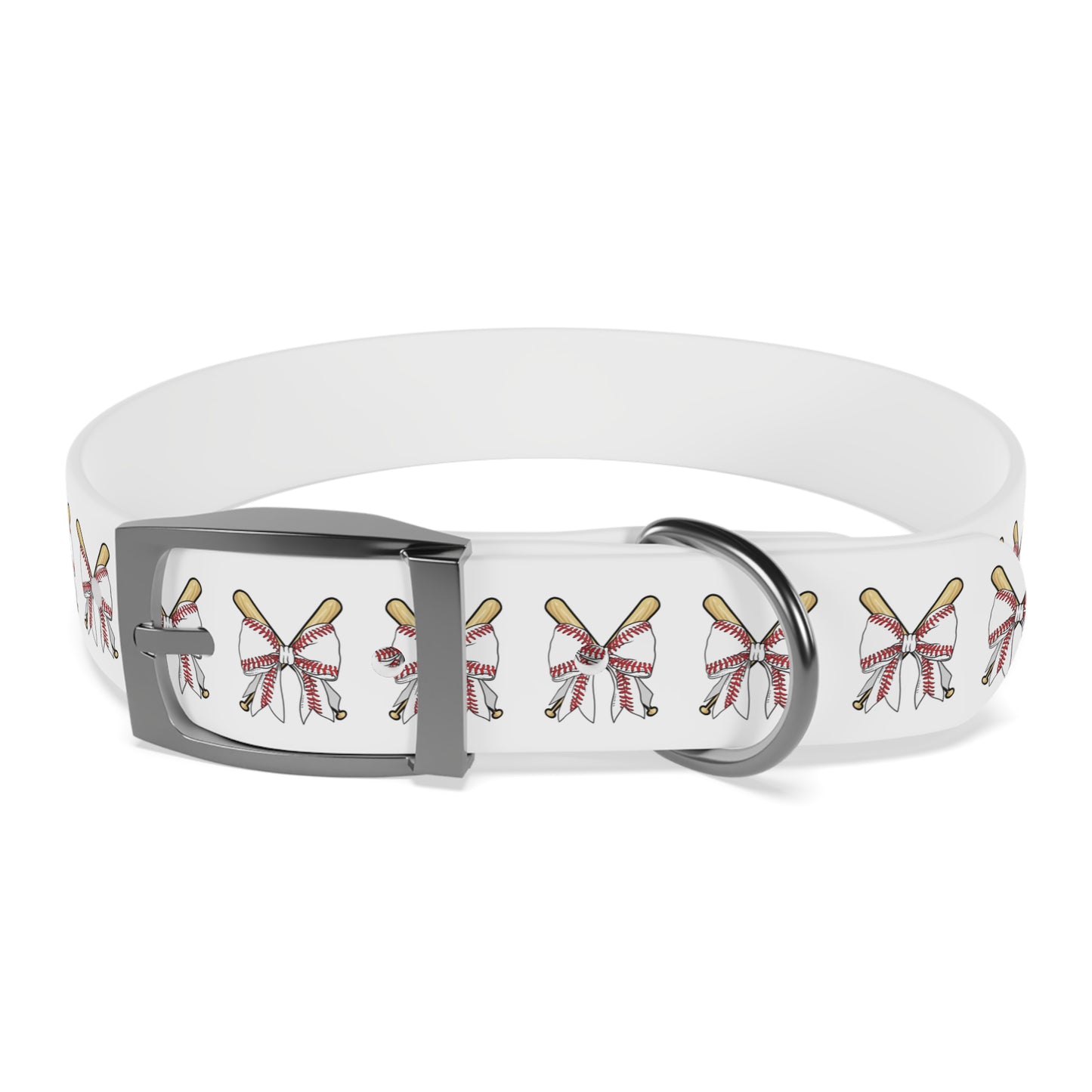Baseball Bat Dog Collar with Bows - Perfect for Pet Lovers and Sports Fans - DiRoMi