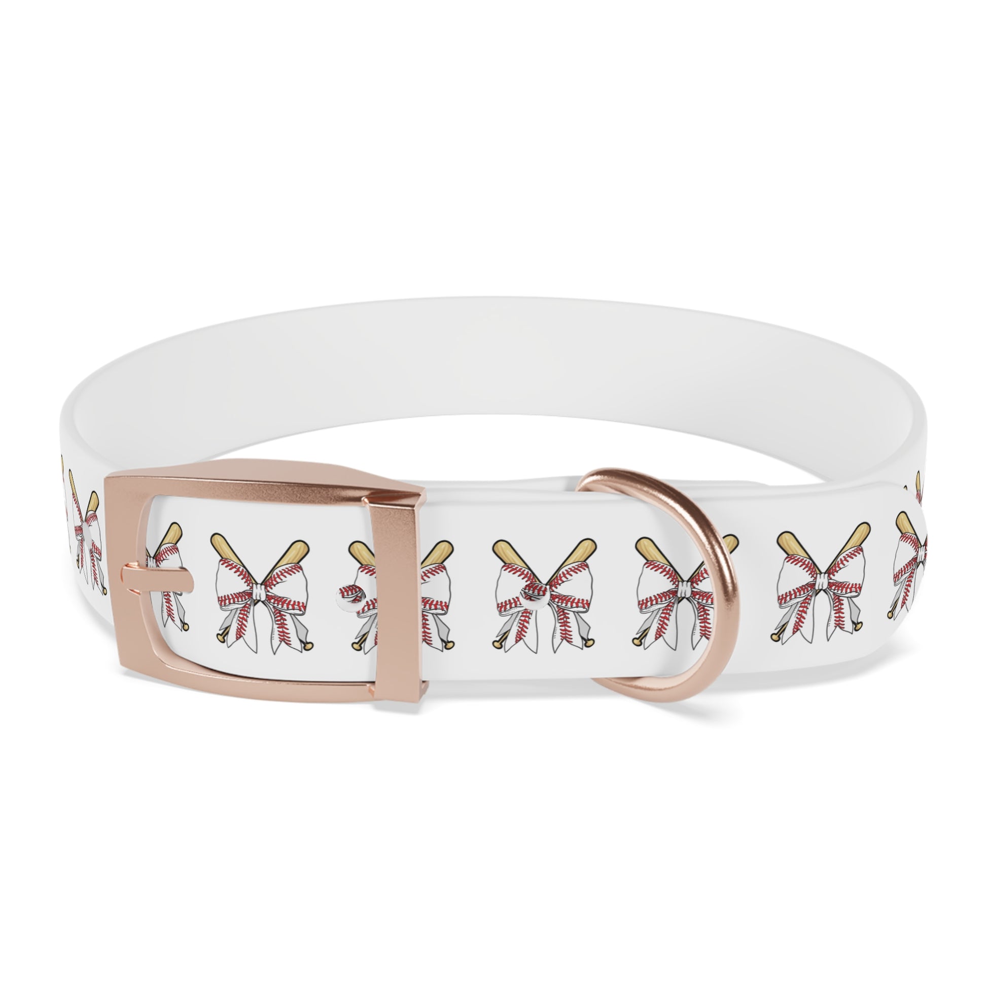 Baseball Bat Dog Collar with Bows - Perfect for Pet Lovers and Sports Fans - DiRoMi