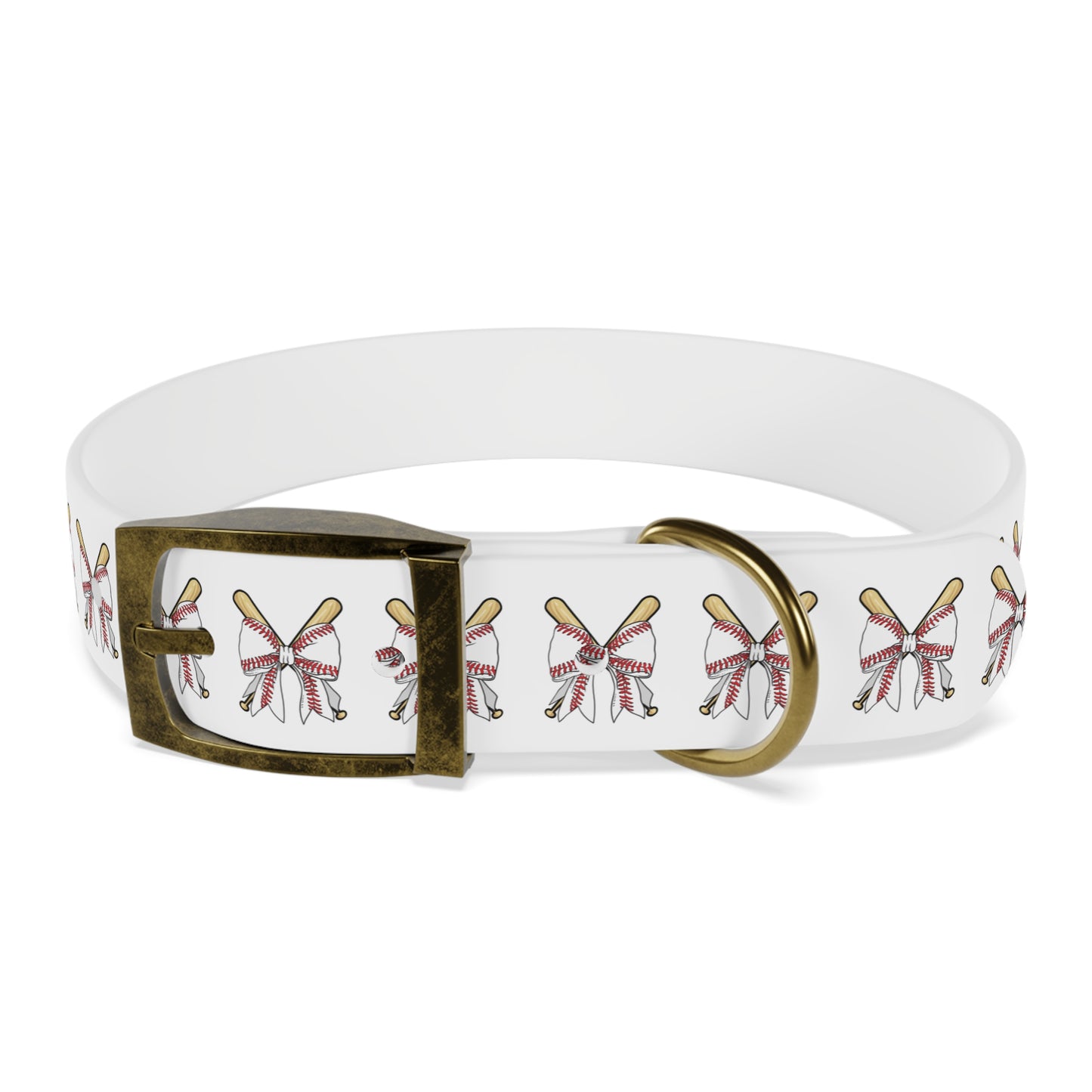 Baseball Bat Dog Collar with Bows - Perfect for Pet Lovers and Sports Fans - DiRoMi