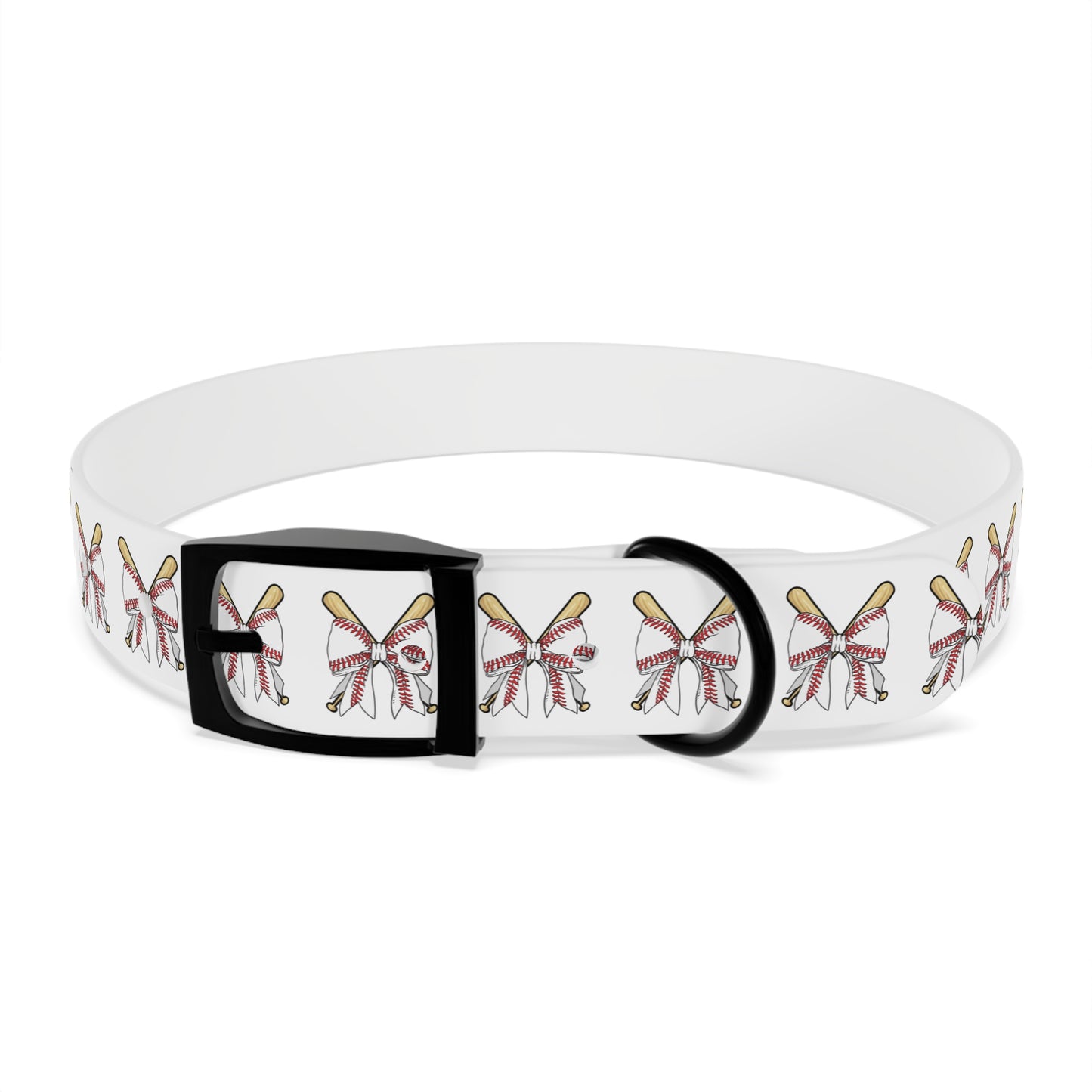 Baseball Bat Dog Collar with Bows - Perfect for Pet Lovers and Sports Fans - DiRoMi