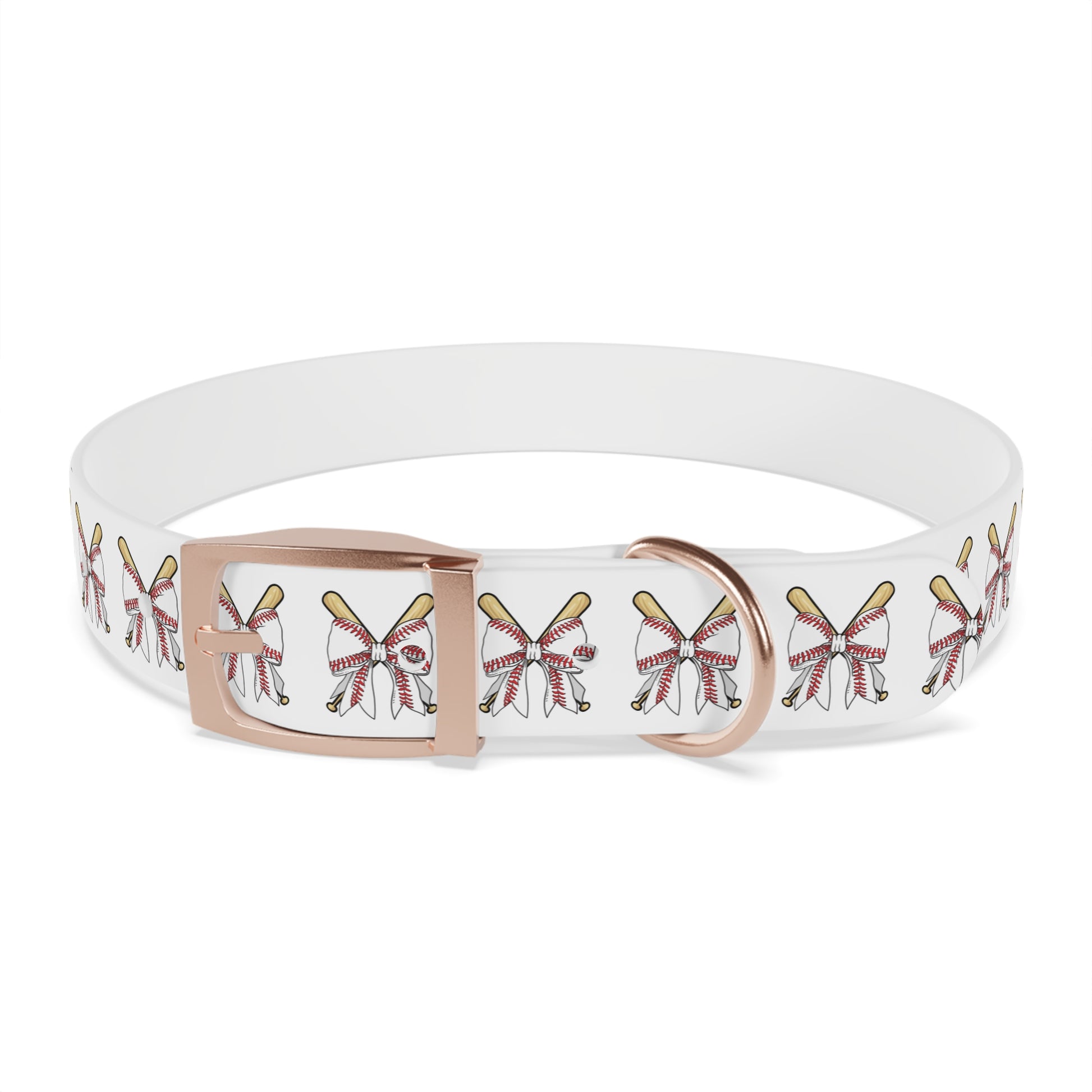 Baseball Bat Dog Collar with Bows - Perfect for Pet Lovers and Sports Fans - DiRoMi