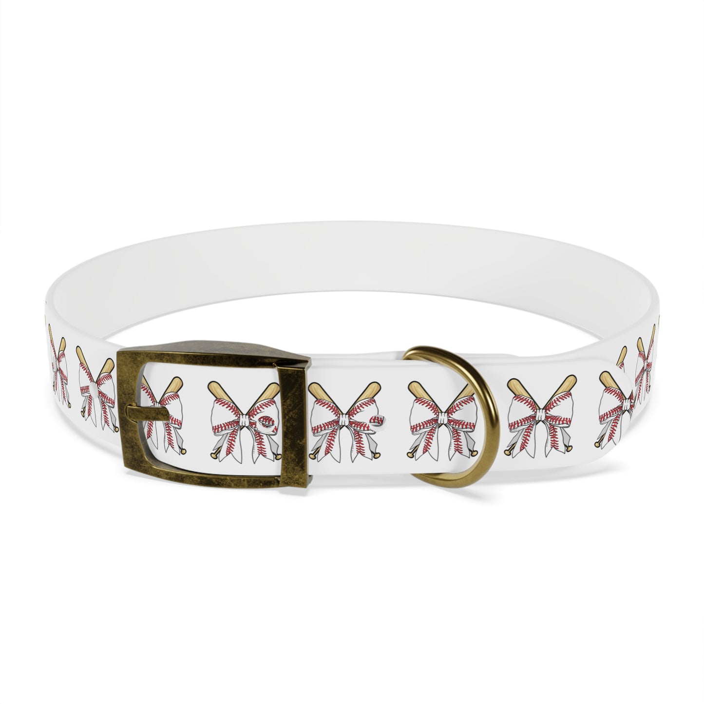 Baseball Bat Dog Collar with Bows - Perfect for Pet Lovers and Sports Fans - DiRoMi