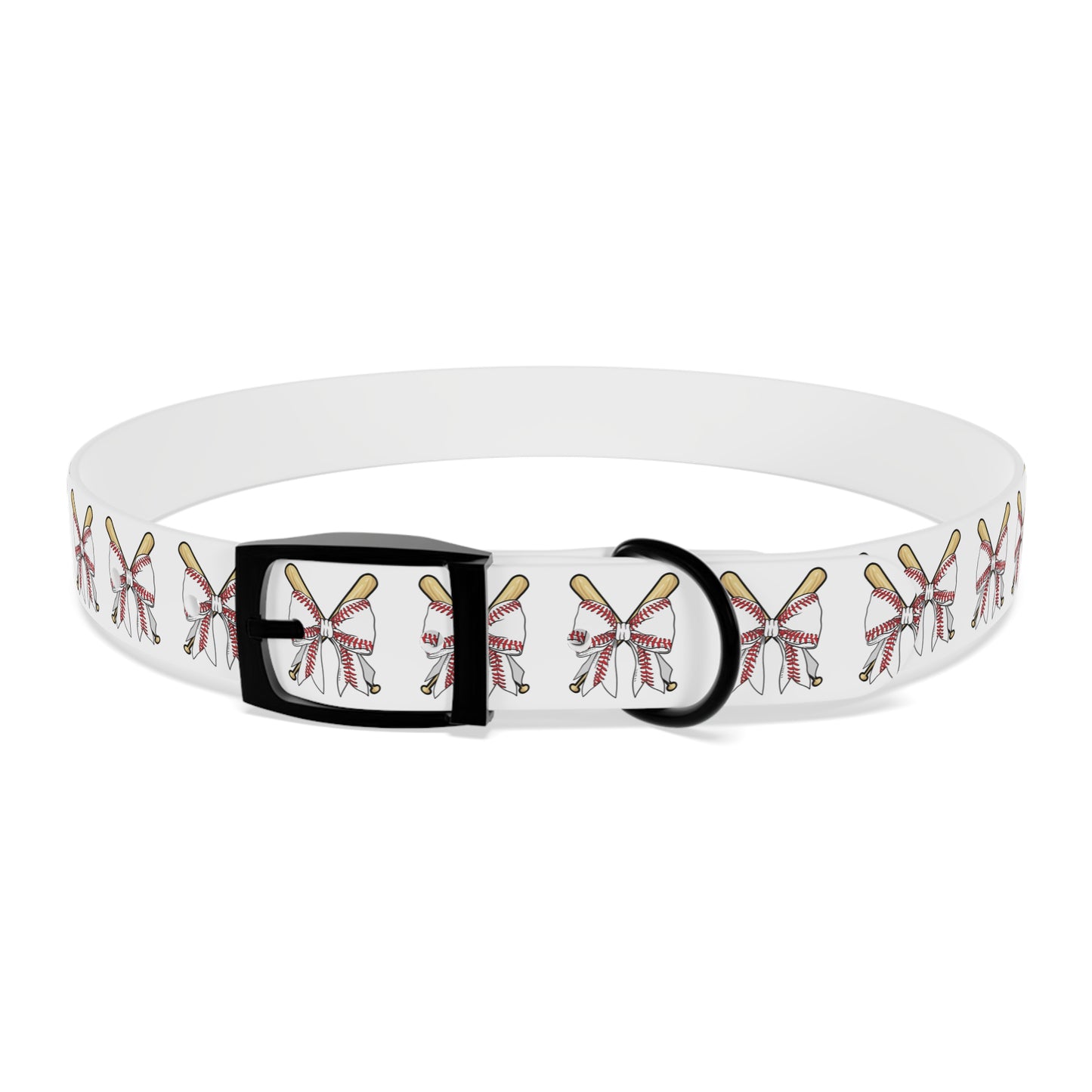 Baseball Bat Dog Collar with Bows - Perfect for Pet Lovers and Sports Fans - DiRoMi