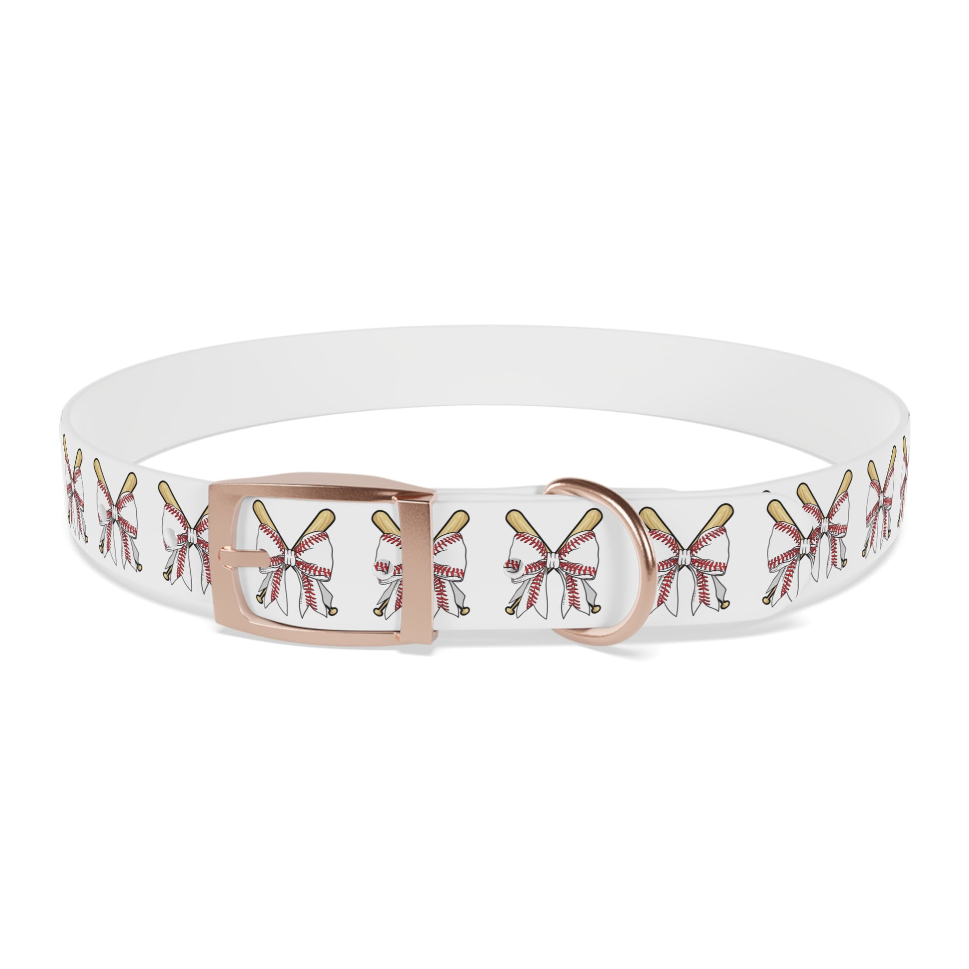 Baseball Bat Dog Collar with Bows - Perfect for Pet Lovers and Sports Fans - DiRoMi