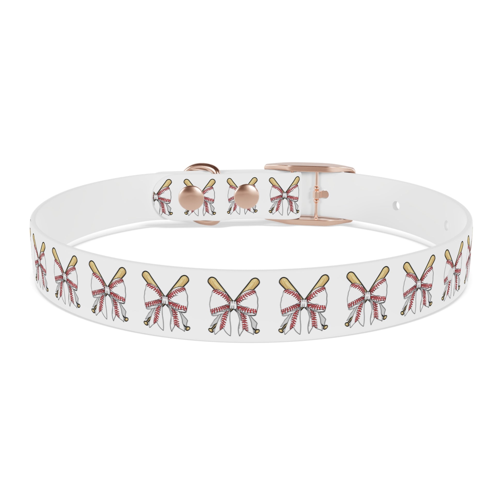 Baseball Bat Dog Collar with Bows - Perfect for Pet Lovers and Sports Fans - DiRoMi
