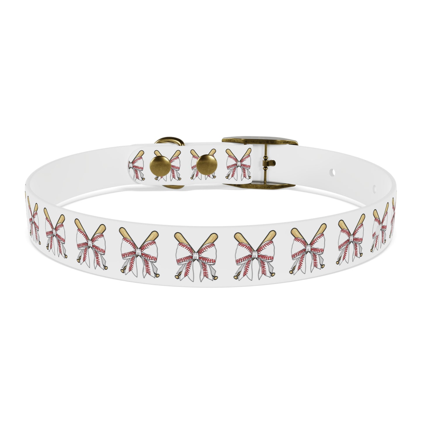 Baseball Bat Dog Collar with Bows - Perfect for Pet Lovers and Sports Fans - DiRoMi