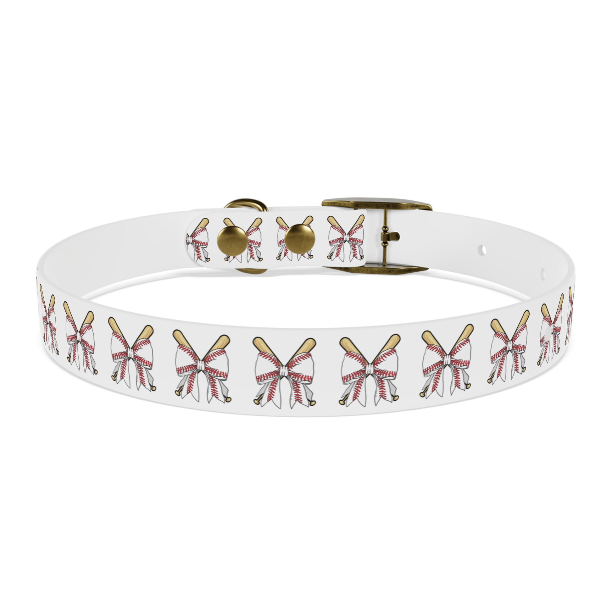 Baseball Bat Dog Collar with Bows - Perfect for Pet Lovers and Sports Fans - DiRoMi
