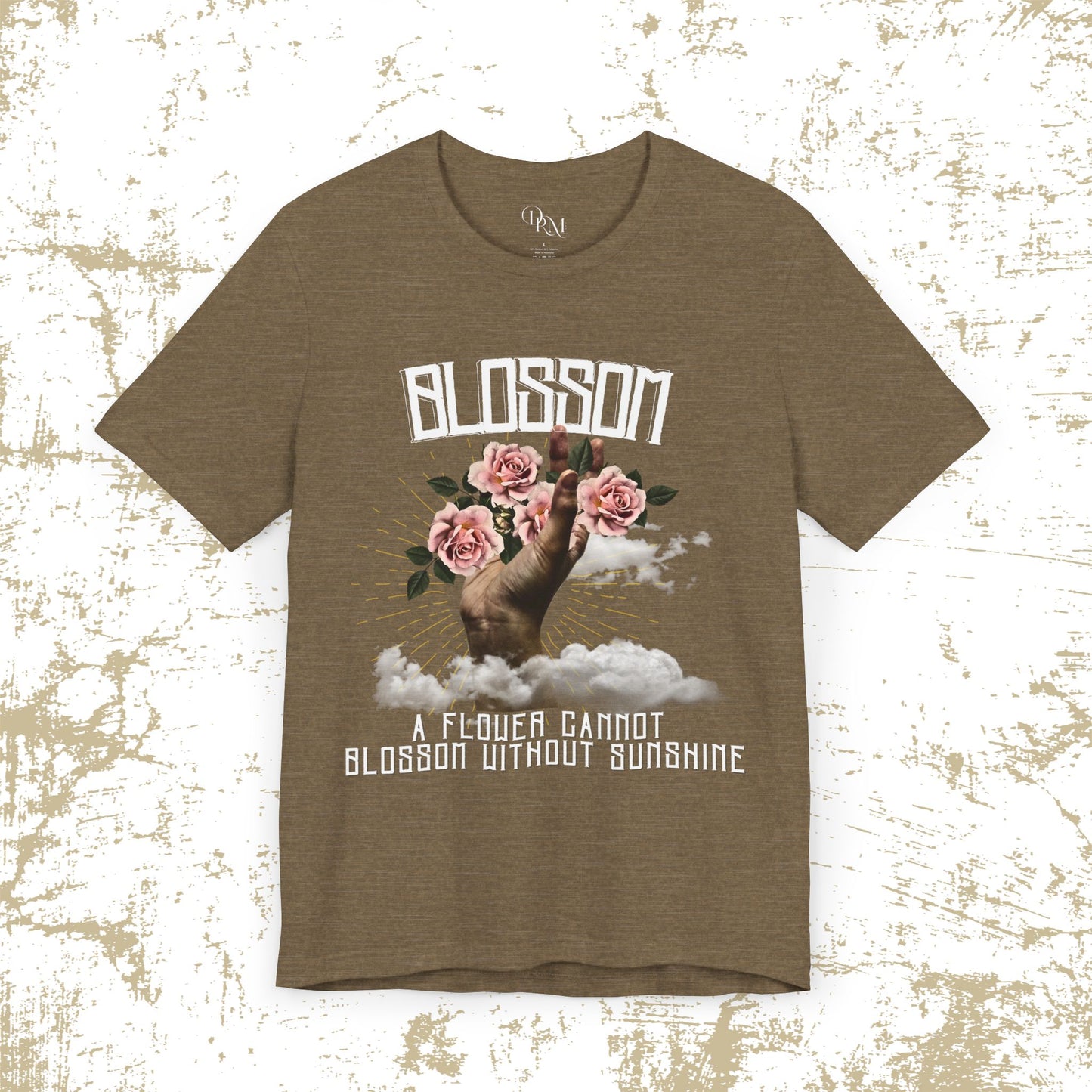 Blossom Vintage Floral Unisex T-Shirt - "A Flower Cannot Blossom Without Sunshine" - DiRoMi
