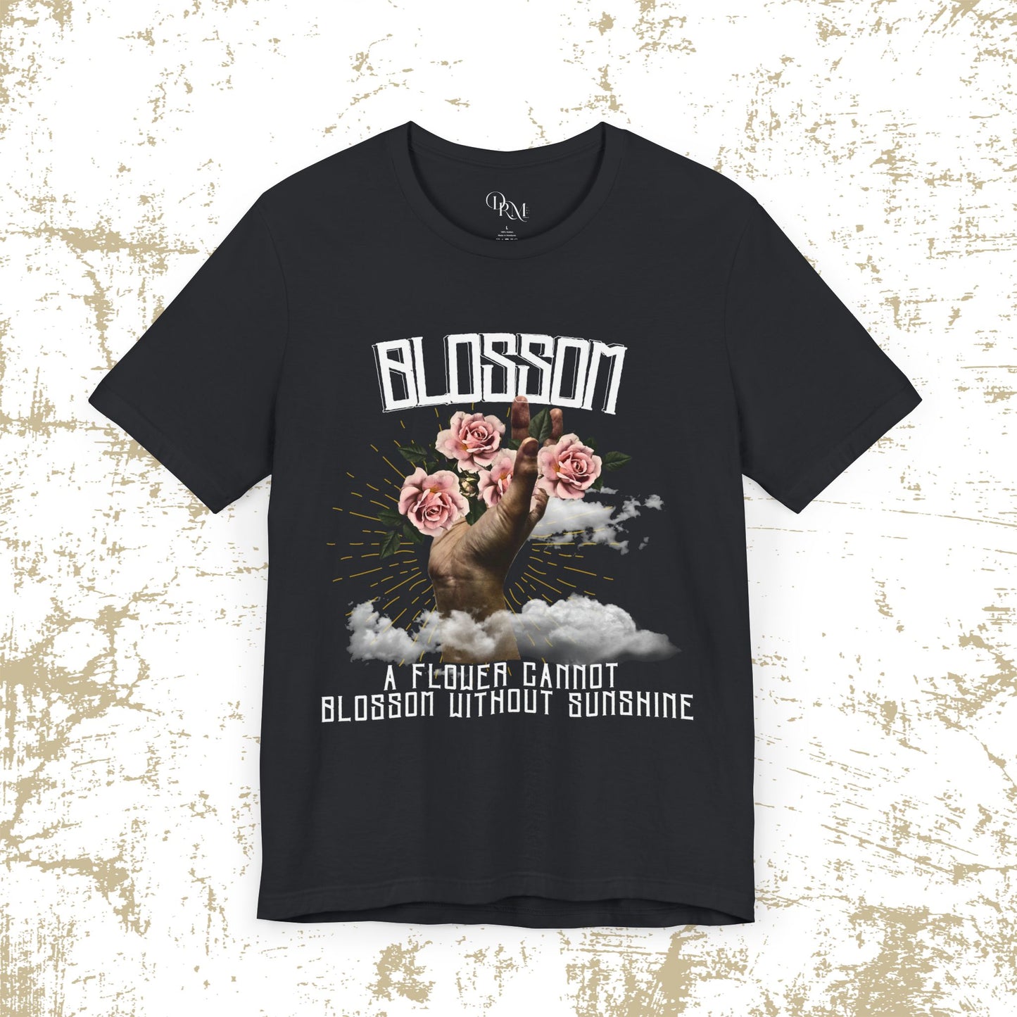 Blossom Vintage Floral Unisex T-Shirt - "A Flower Cannot Blossom Without Sunshine" - DiRoMi