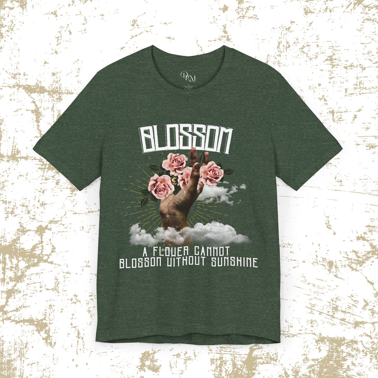 Blossom Vintage Floral Unisex T-Shirt - "A Flower Cannot Blossom Without Sunshine" - DiRoMi