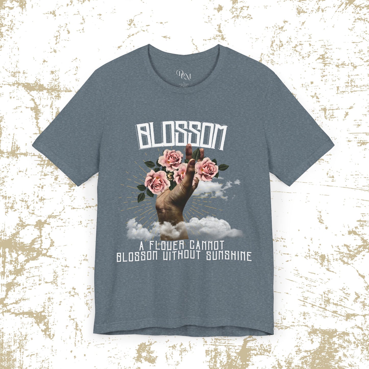 Blossom Vintage Floral Unisex T-Shirt - "A Flower Cannot Blossom Without Sunshine" - DiRoMi