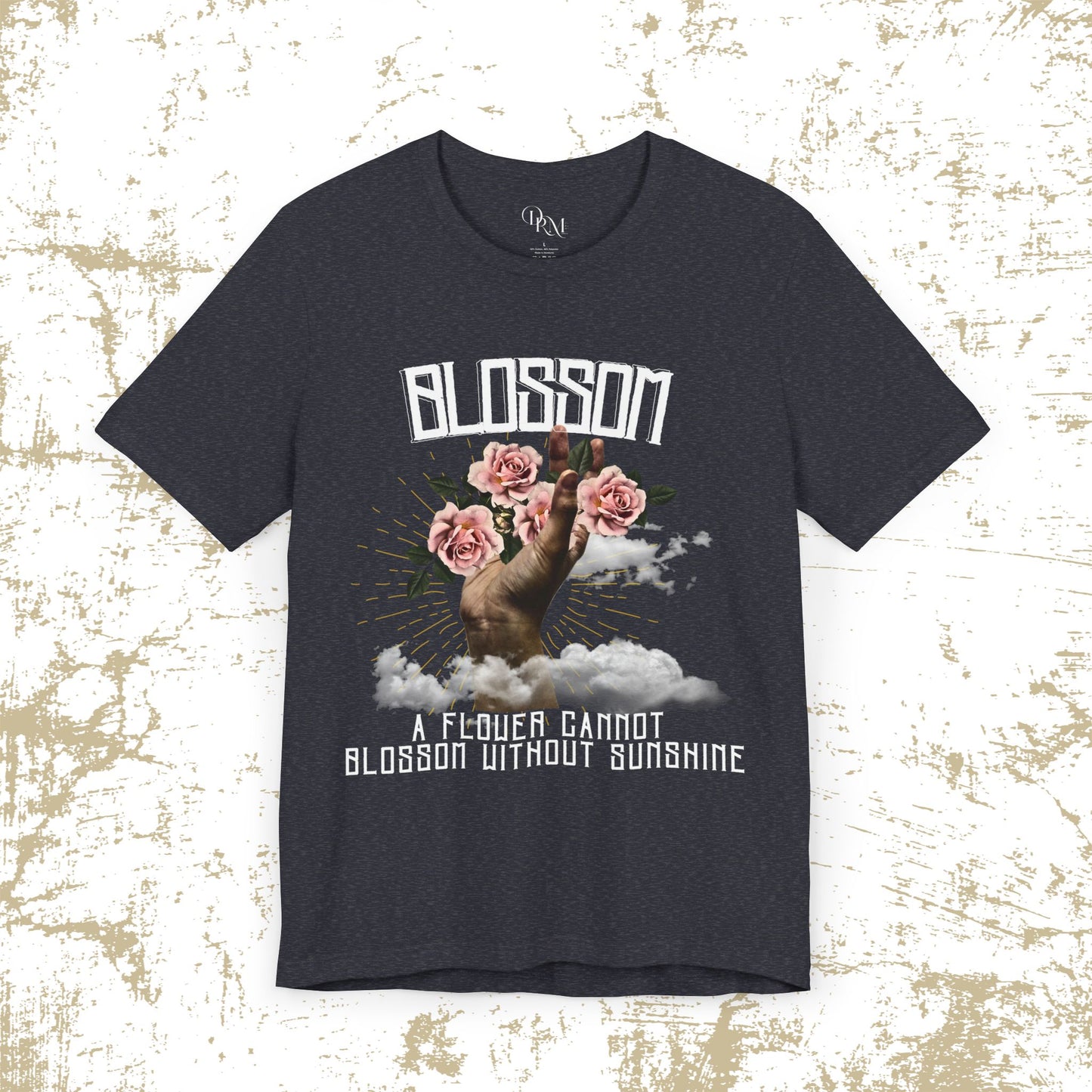 Blossom Vintage Floral Unisex T-Shirt - "A Flower Cannot Blossom Without Sunshine" - DiRoMi