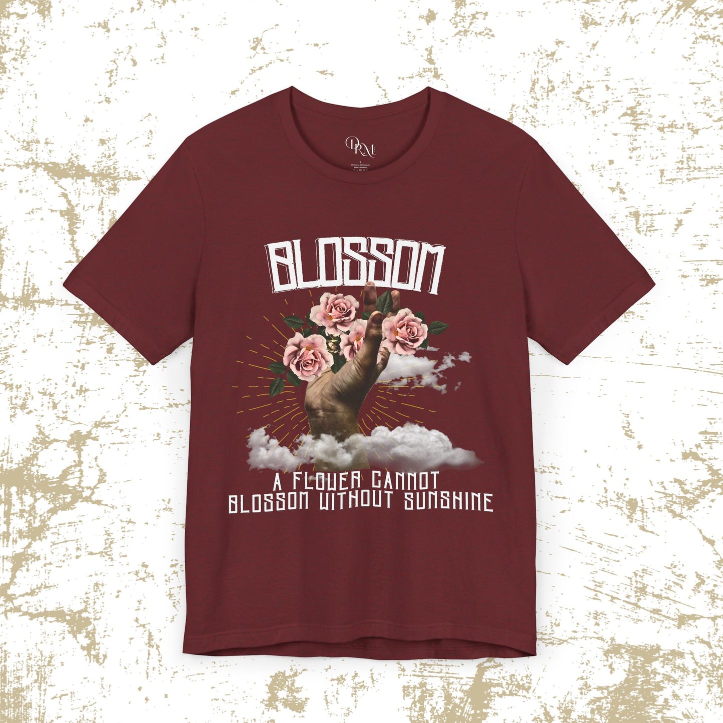 Blossom Vintage Floral Unisex T-Shirt - "A Flower Cannot Blossom Without Sunshine" - DiRoMi