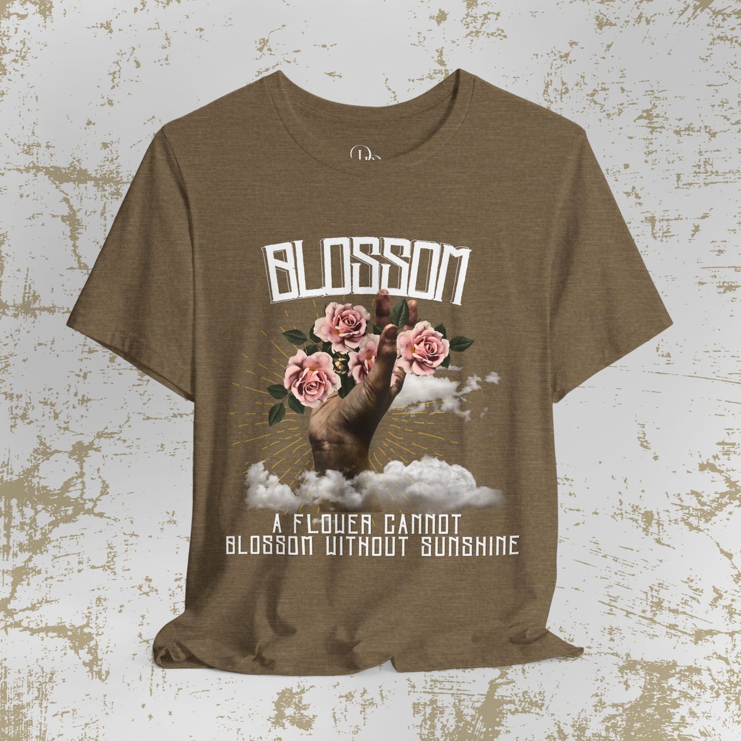 Blossom Vintage Floral Unisex T-Shirt - "A Flower Cannot Blossom Without Sunshine" - DiRoMi