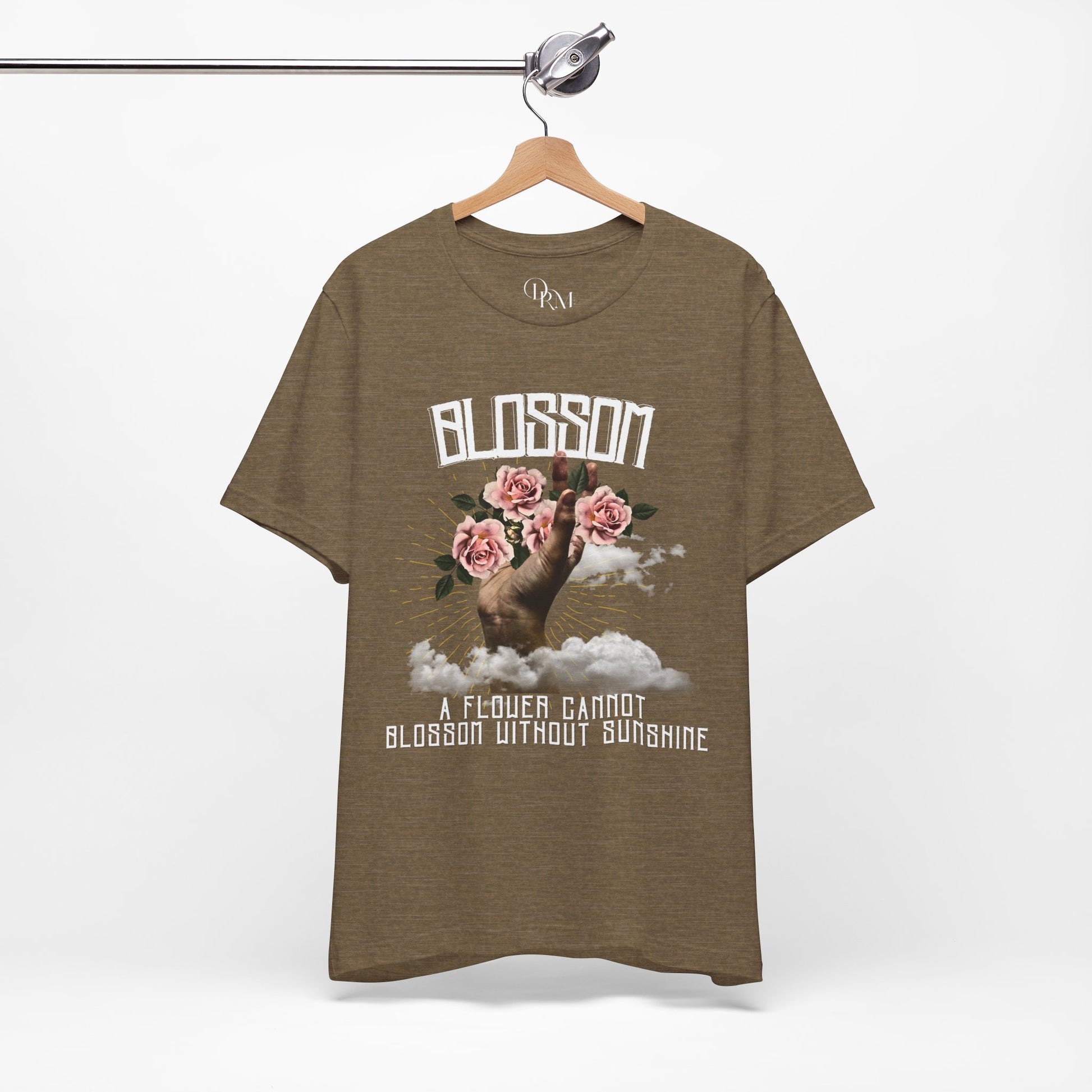 Blossom Vintage Floral Unisex T-Shirt - "A Flower Cannot Blossom Without Sunshine" - DiRoMi
