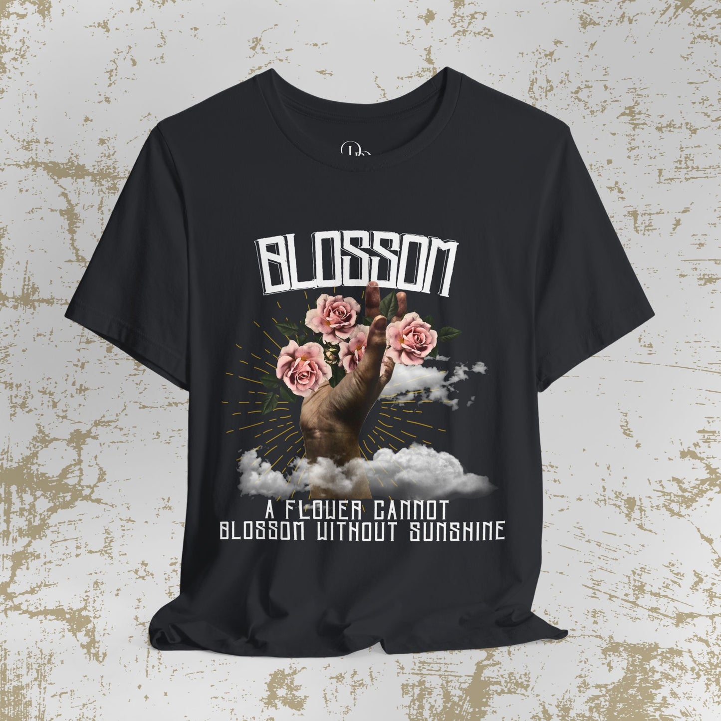 Blossom Vintage Floral Unisex T-Shirt - "A Flower Cannot Blossom Without Sunshine" - DiRoMi