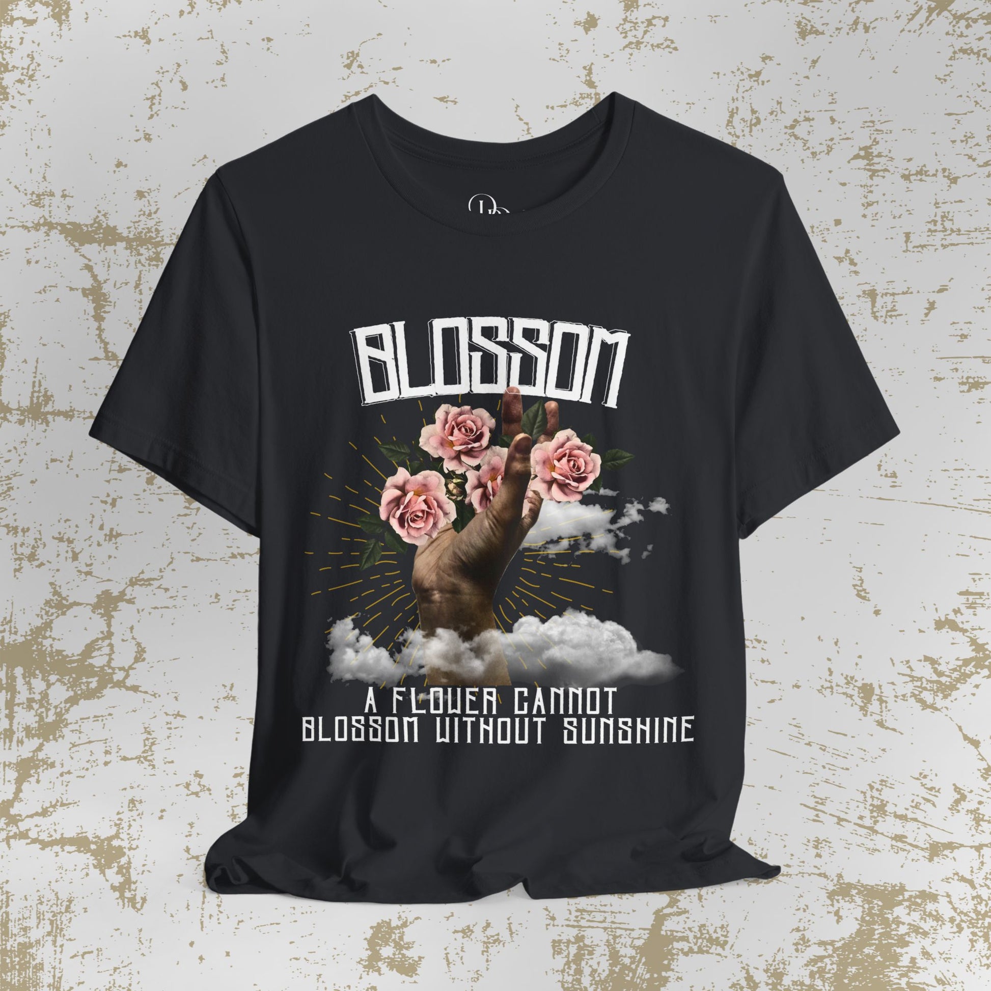 Blossom Vintage Floral Unisex T-Shirt - "A Flower Cannot Blossom Without Sunshine" - DiRoMi