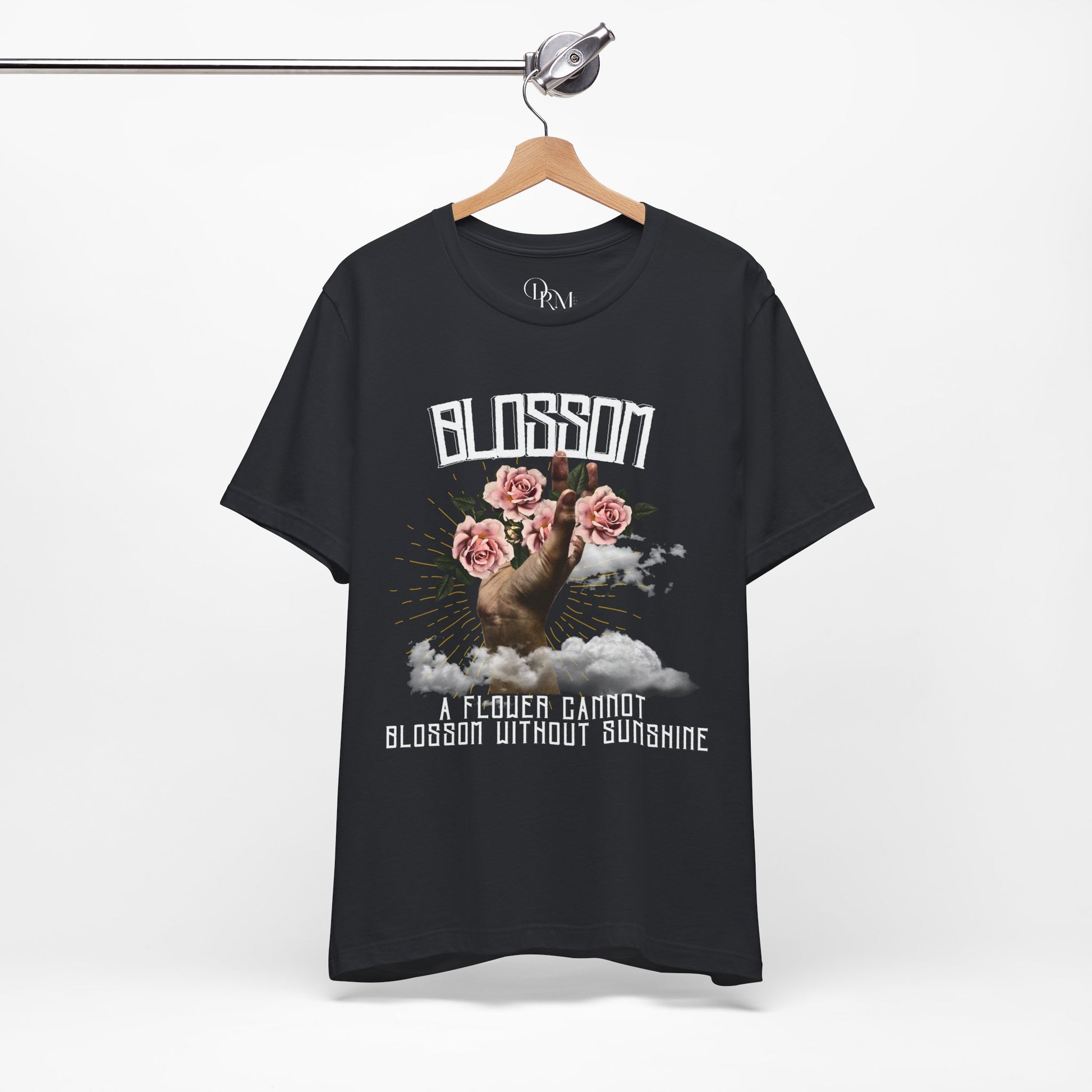 Blossom Vintage Floral Unisex T-Shirt - "A Flower Cannot Blossom Without Sunshine" - DiRoMi