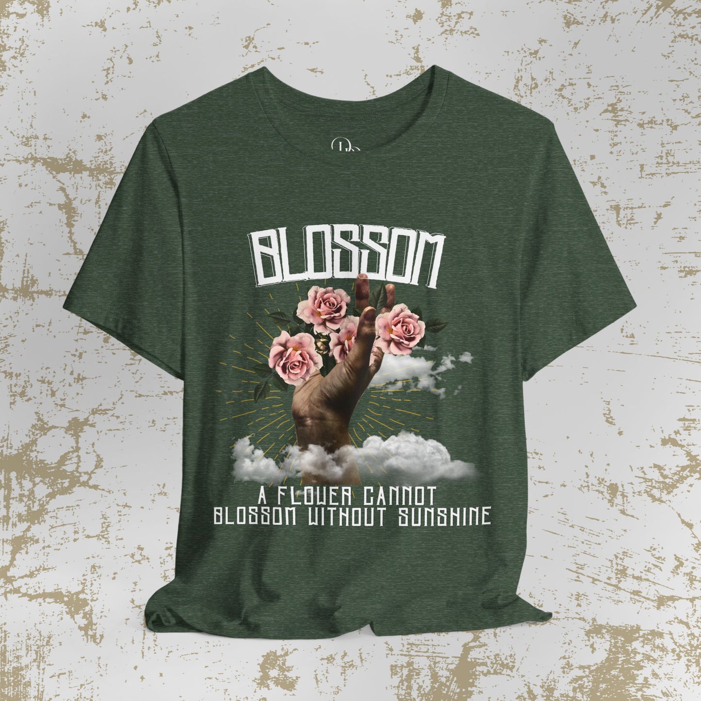 Blossom Vintage Floral Unisex T-Shirt - "A Flower Cannot Blossom Without Sunshine" - DiRoMi