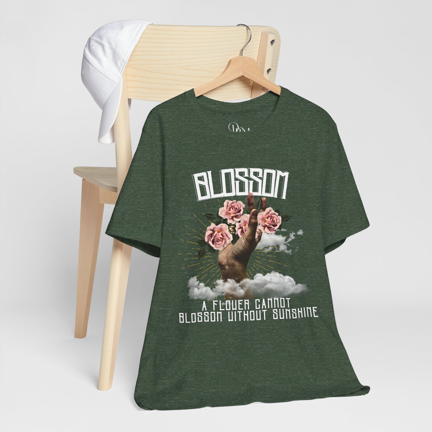 Blossom Vintage Floral Unisex T-Shirt - "A Flower Cannot Blossom Without Sunshine" - DiRoMi