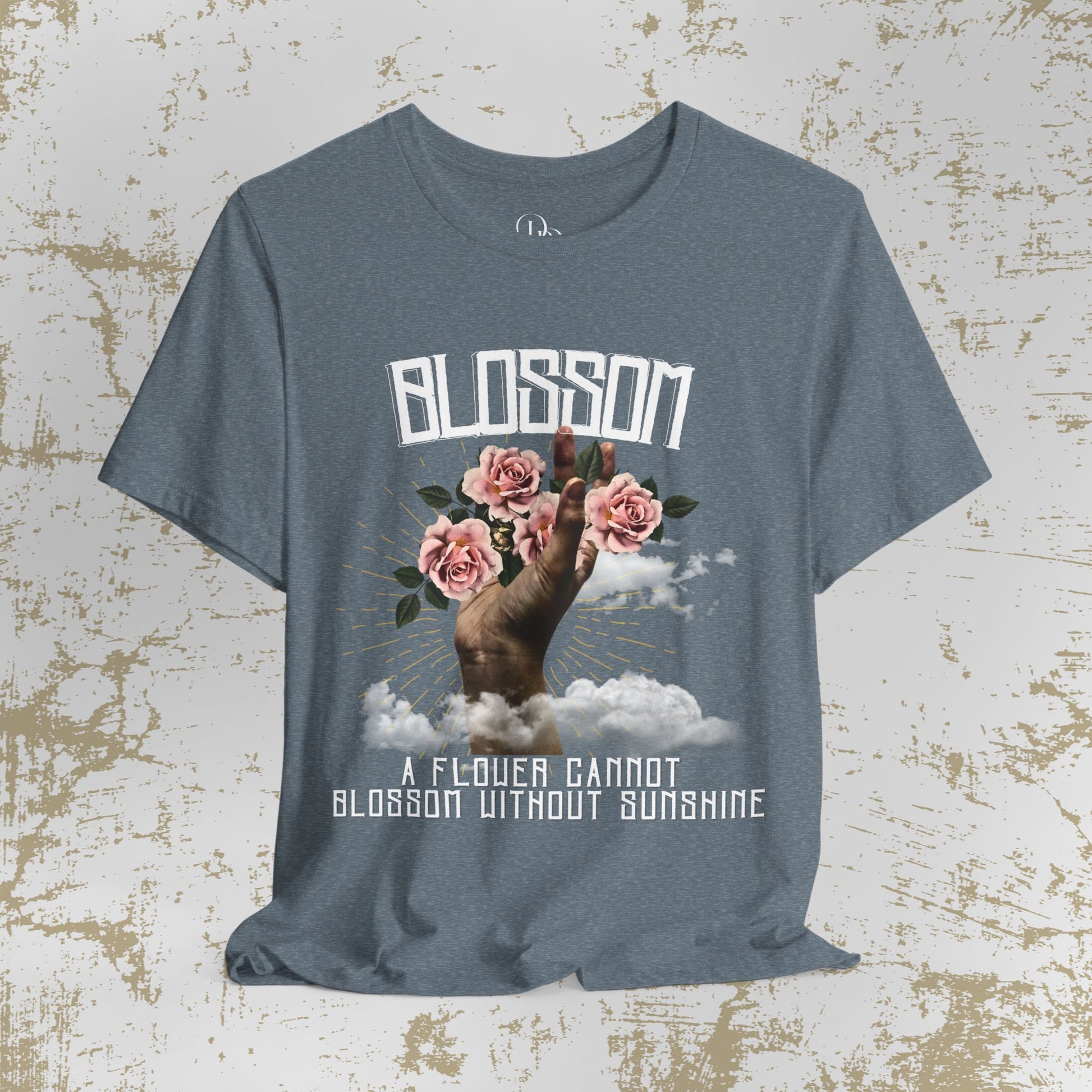 Blossom Vintage Floral Unisex T-Shirt - "A Flower Cannot Blossom Without Sunshine" - DiRoMi