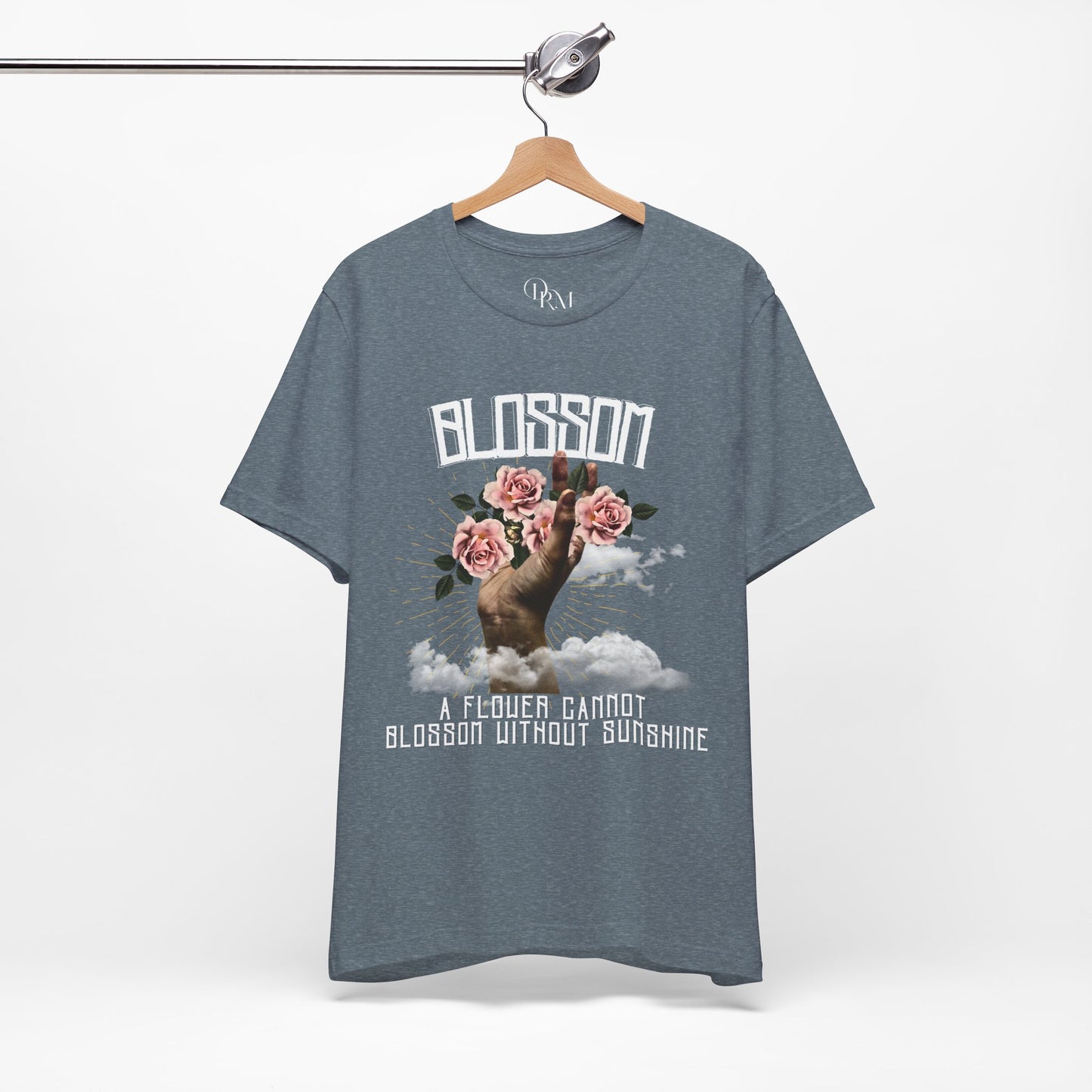 Blossom Vintage Floral Unisex T-Shirt - "A Flower Cannot Blossom Without Sunshine" - DiRoMi