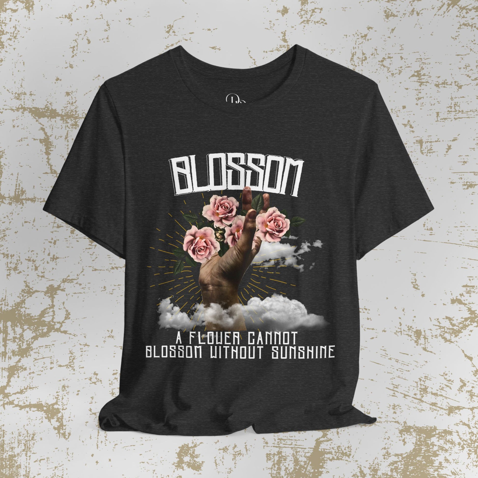 Blossom Vintage Floral Unisex T-Shirt - "A Flower Cannot Blossom Without Sunshine" - DiRoMi