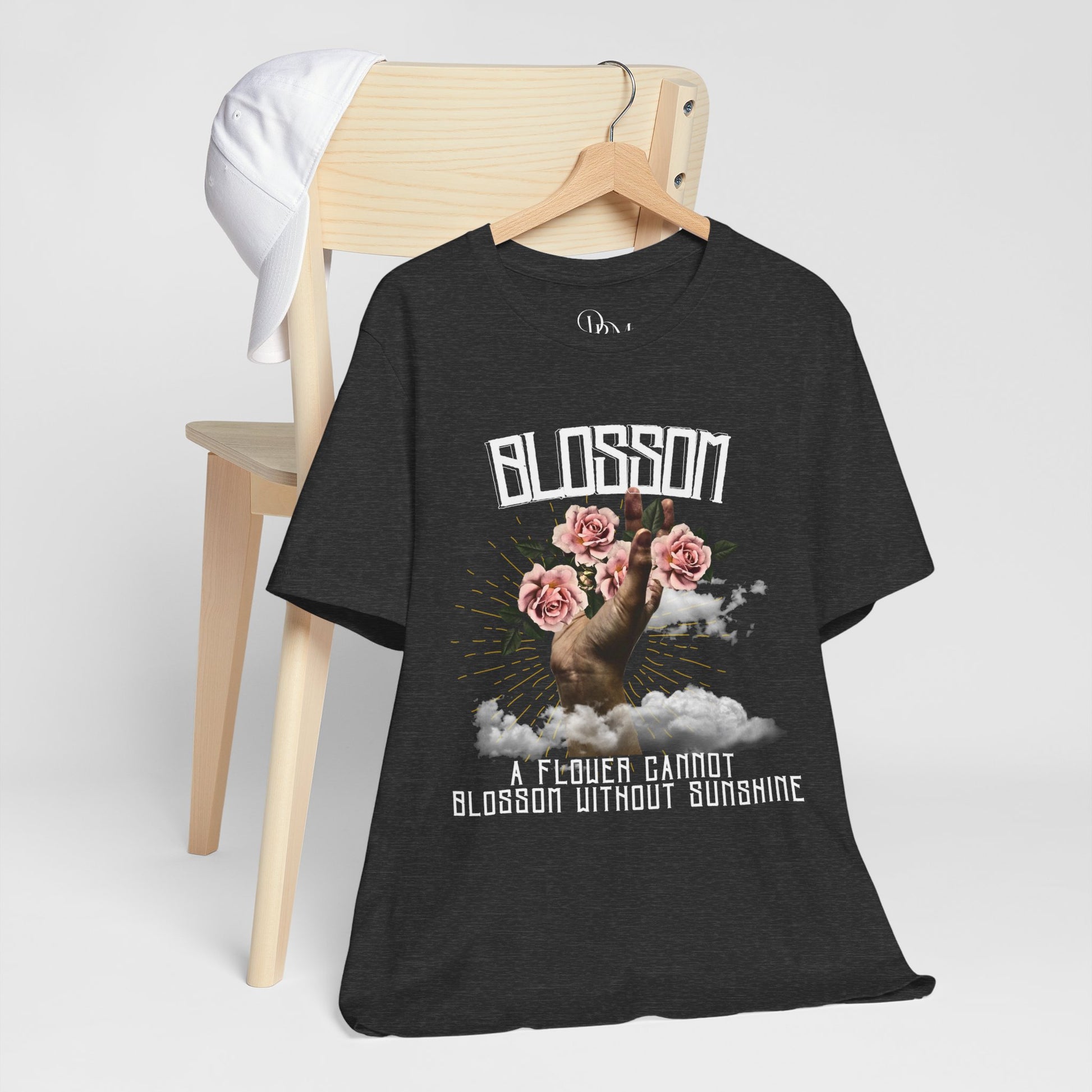 Blossom Vintage Floral Unisex T-Shirt - "A Flower Cannot Blossom Without Sunshine" - DiRoMi