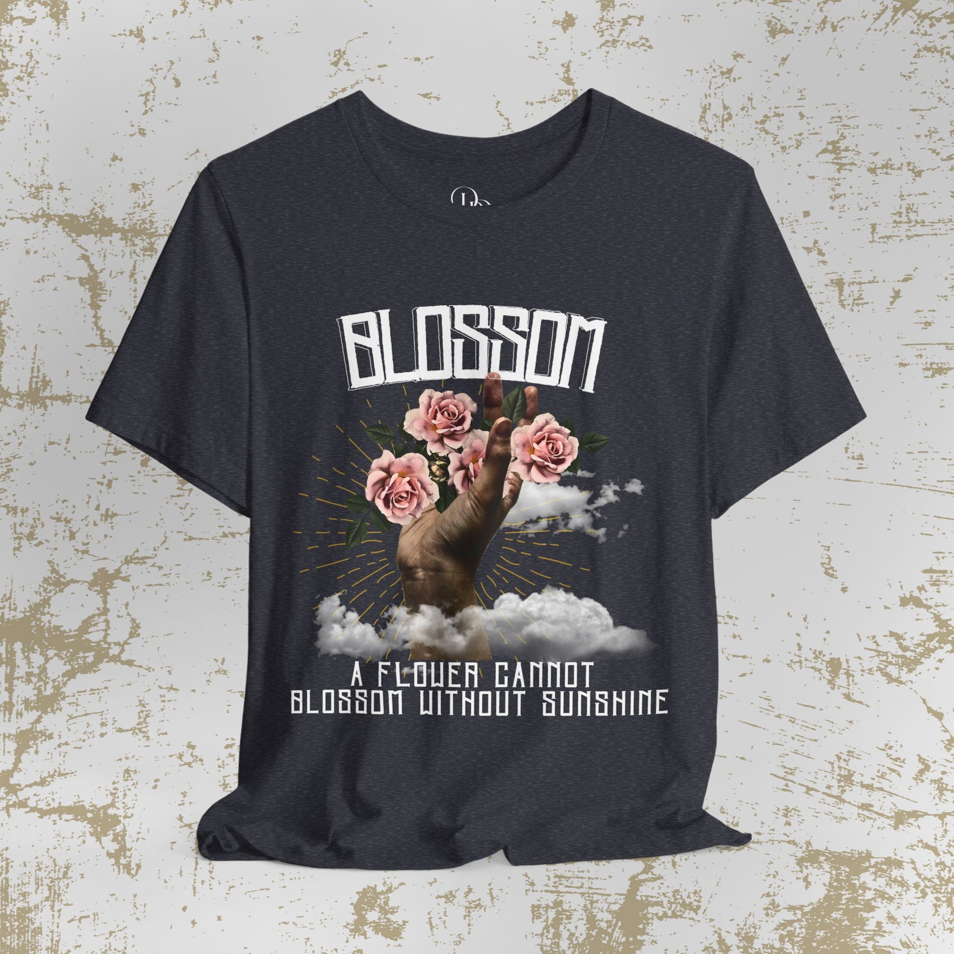 Blossom Vintage Floral Unisex T-Shirt - "A Flower Cannot Blossom Without Sunshine" - DiRoMi