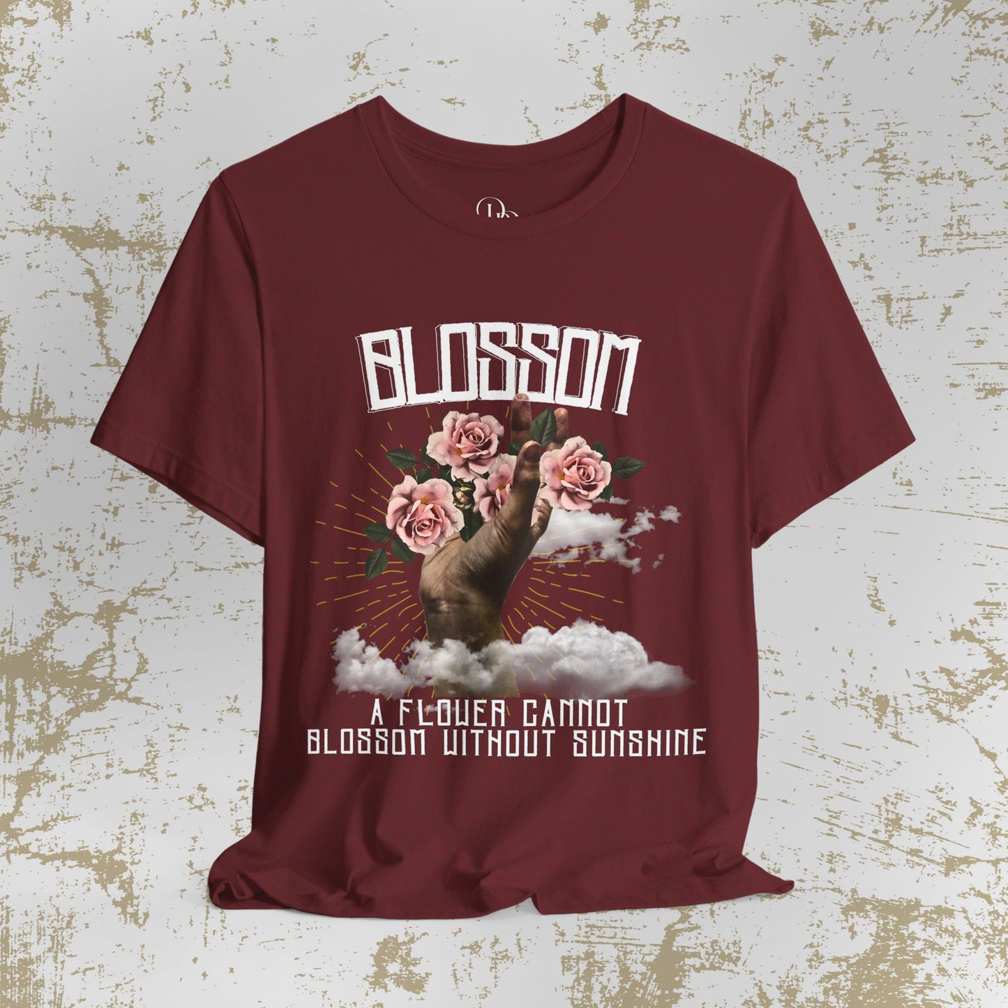 Blossom Vintage Floral Unisex T-Shirt - "A Flower Cannot Blossom Without Sunshine" - DiRoMi