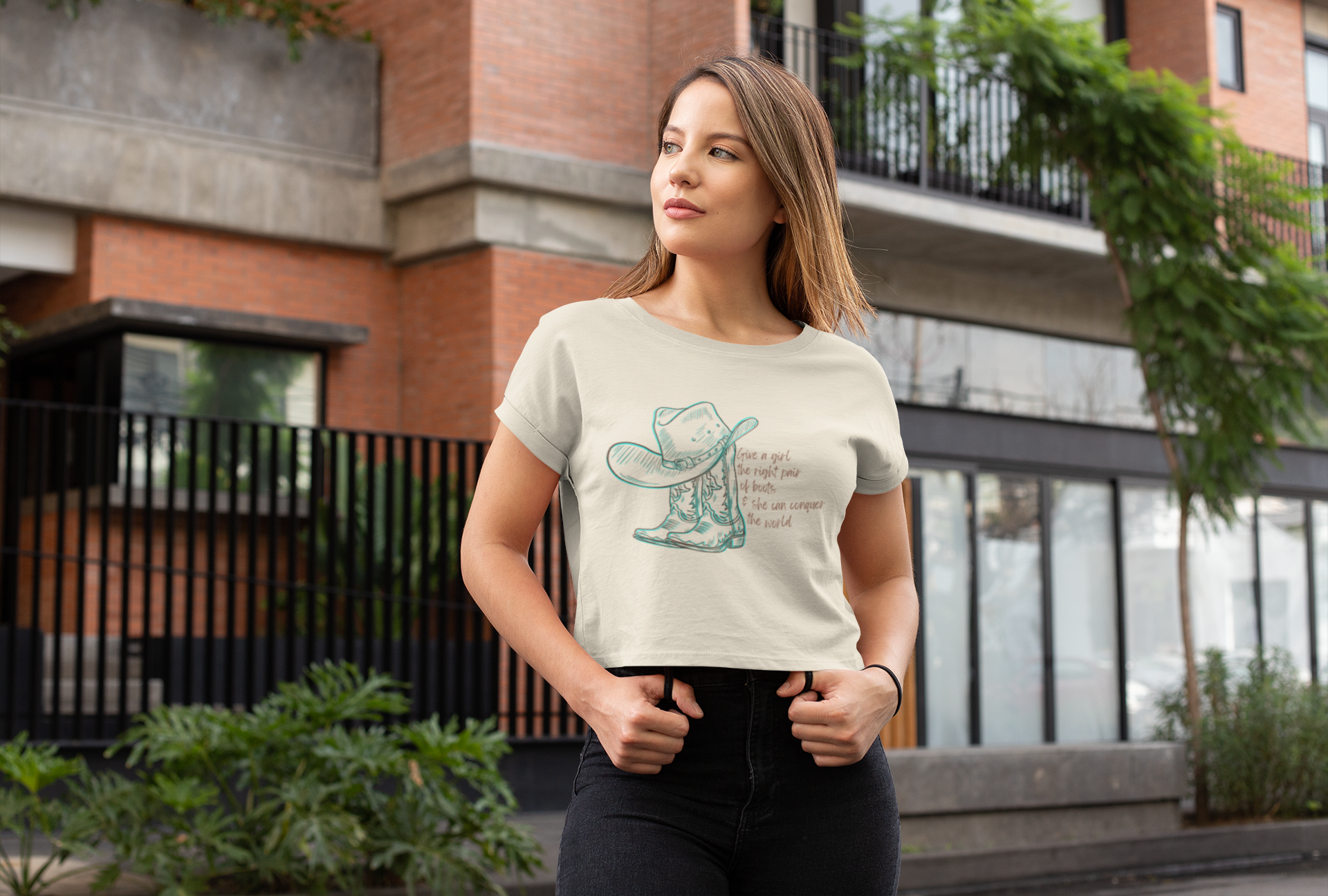 Bluebonnet Women's Boxy Tee - Casual, Comfortable, Trendy T-Shirt for Spring, Summer, Teen crop top, Crop Top, Birthday Gift, mother's day - DiRoMi