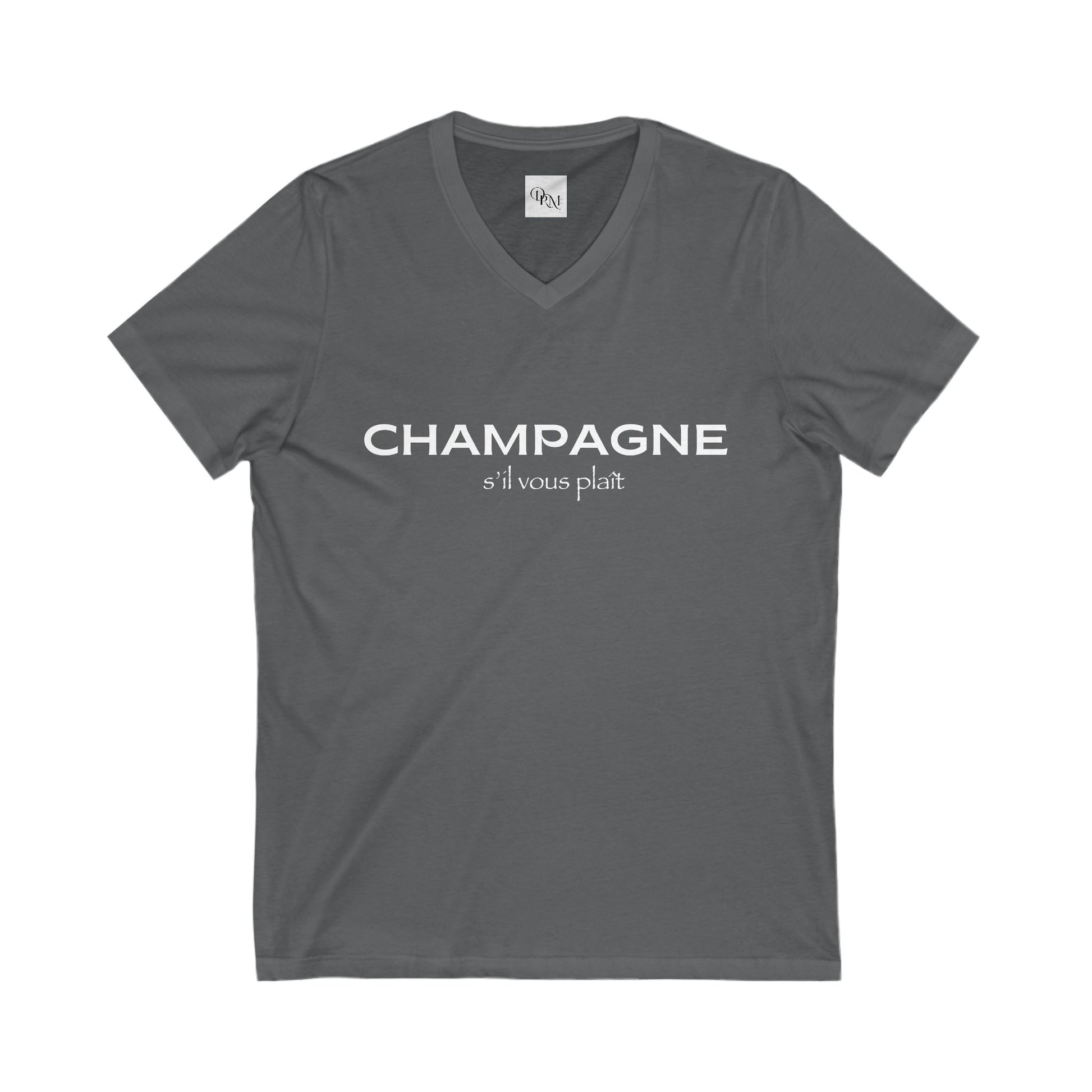 Champagne V-Neck Tee – Unisex Stylish Shirt for Celebrations - DiRoMi