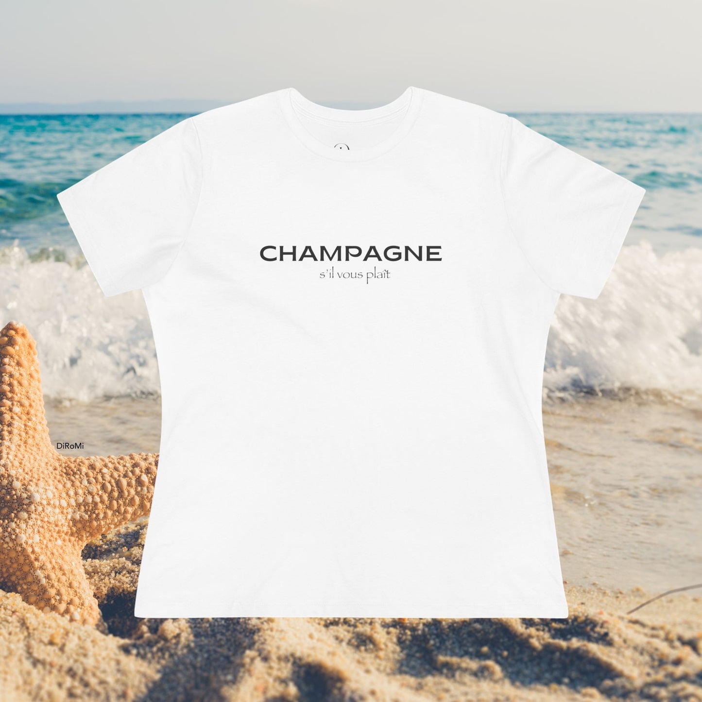 Champagne Vibes Women's Cotton Tee - Perfect for Parties & Celebrations - DiRoMi