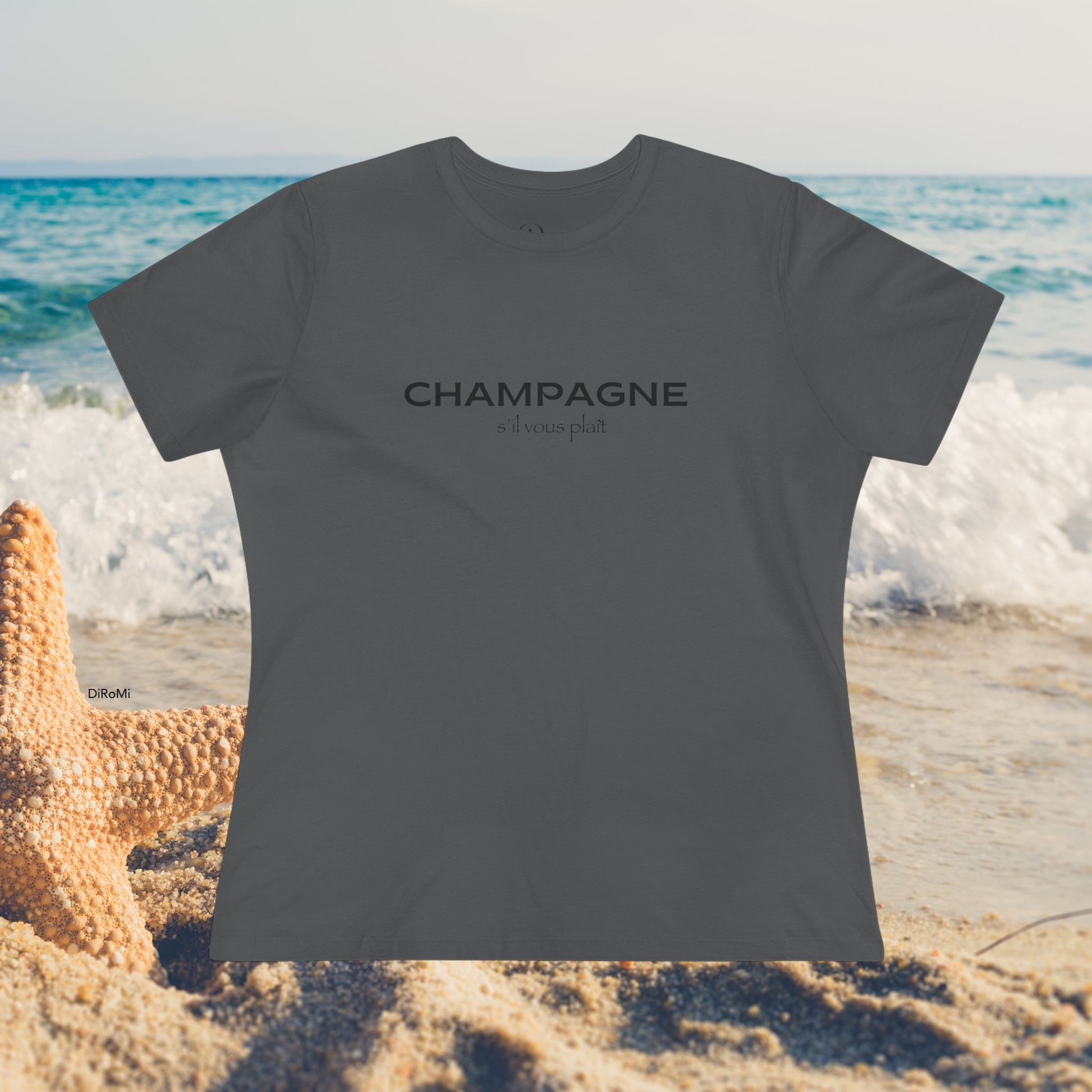 Champagne Vibes Women's Cotton Tee - Perfect for Parties & Celebrations - DiRoMi