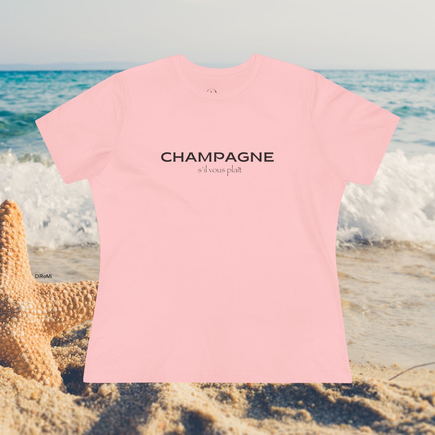 Champagne Vibes Women's Cotton Tee - Perfect for Parties & Celebrations - DiRoMi