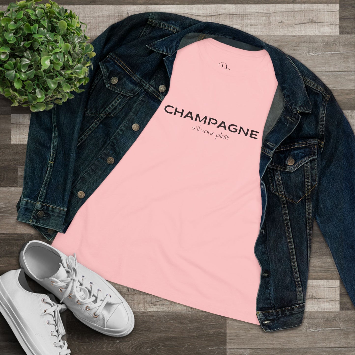 Champagne Vibes Women's Cotton Tee - Perfect for Parties & Celebrations - DiRoMi