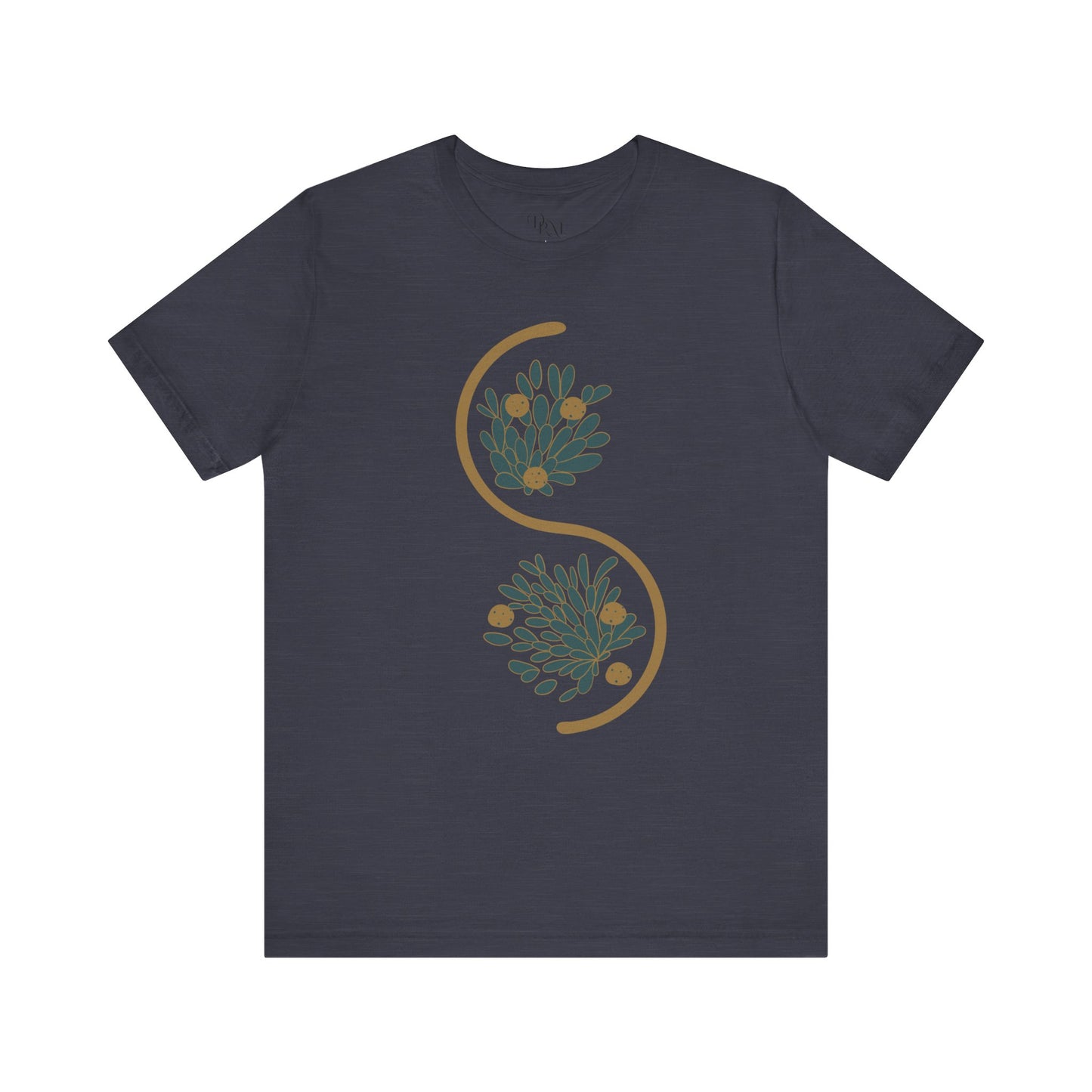 Chic Botanical Essence Tee, Unisex Short Sleeve Shirt, Nature Lover Gift, Casual Everyday Wear, Trendy shirts, galactic metallic, women tee - DiRoMi